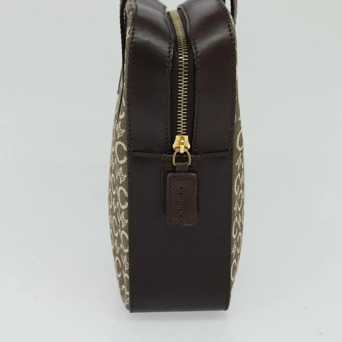 Celine C Macadam Handbag Canvas Gray Canvas Handbag (Pre-Owned)