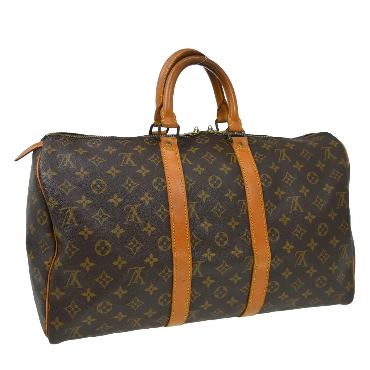 Louis Vuitton Keepall Bag Monogram Canvas Brown Canvas Travel Bag Bag (Pre-Owned)