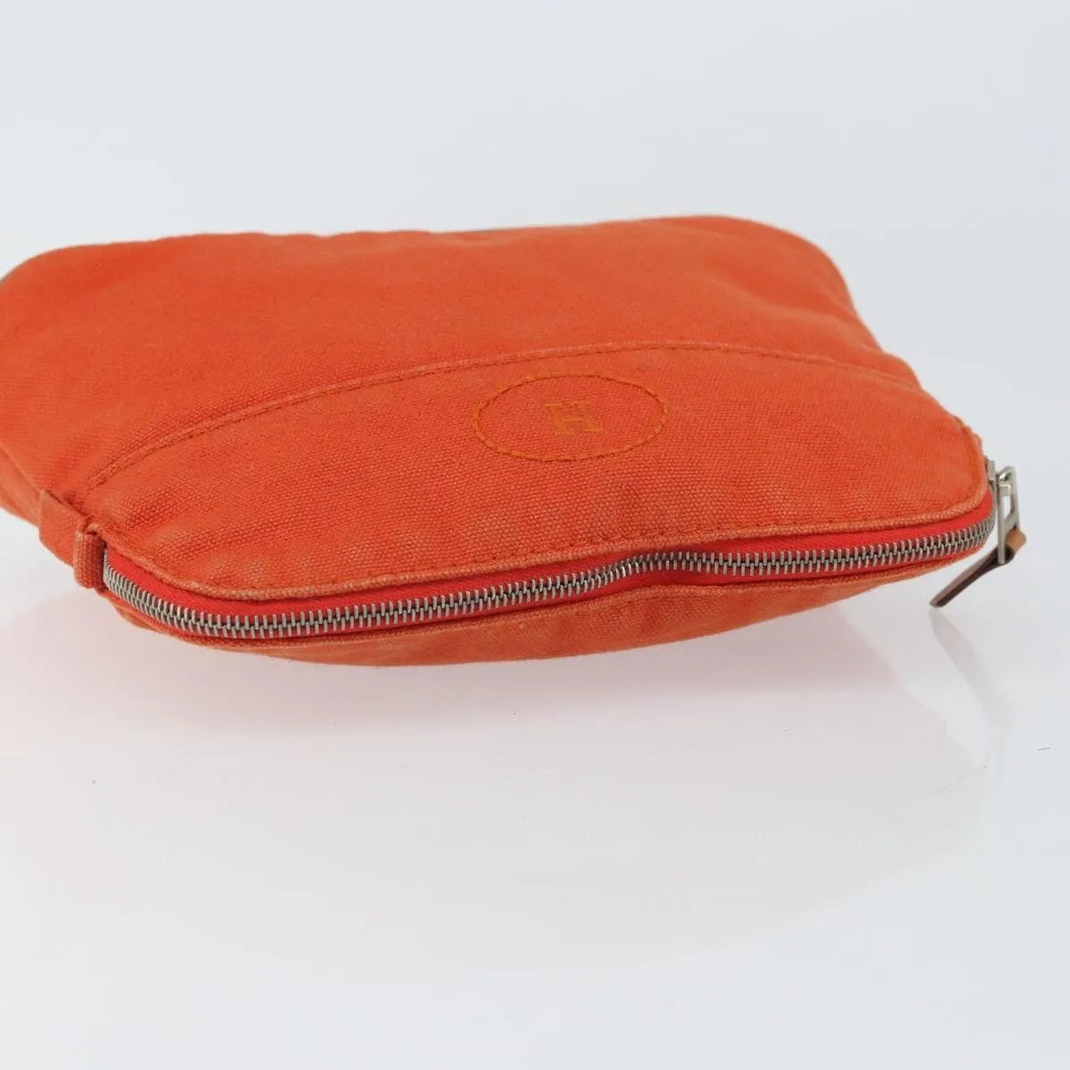 Hermes Bolide Canvas Orange Canvas Clutche & Pouche Bag (Pre-Owned)