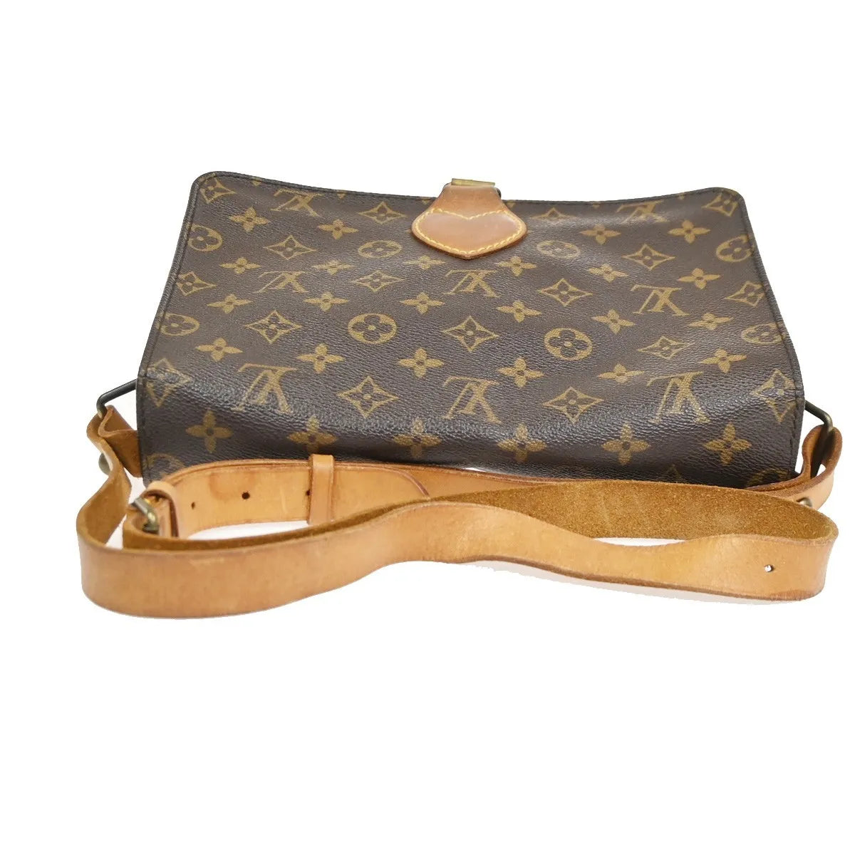 Louis Vuitton Cartouchiere Monogram Canvas Brown Canvas Shoulder Bag Bag (Pre-Owned)