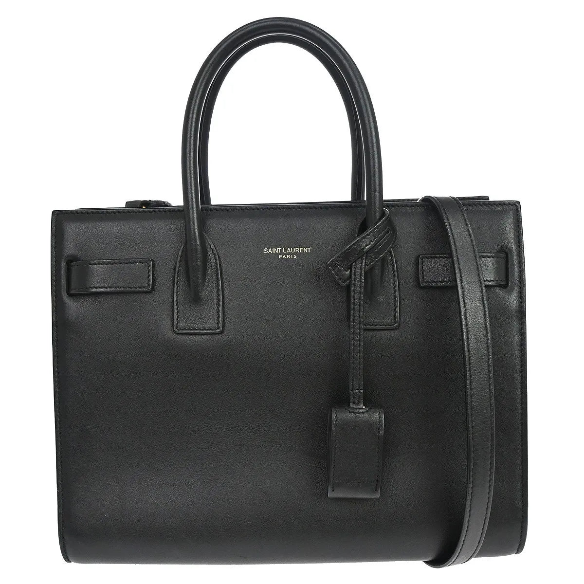 Saint Laurent Sac De Jour Leather Black Leather Handbag (Pre-Owned)