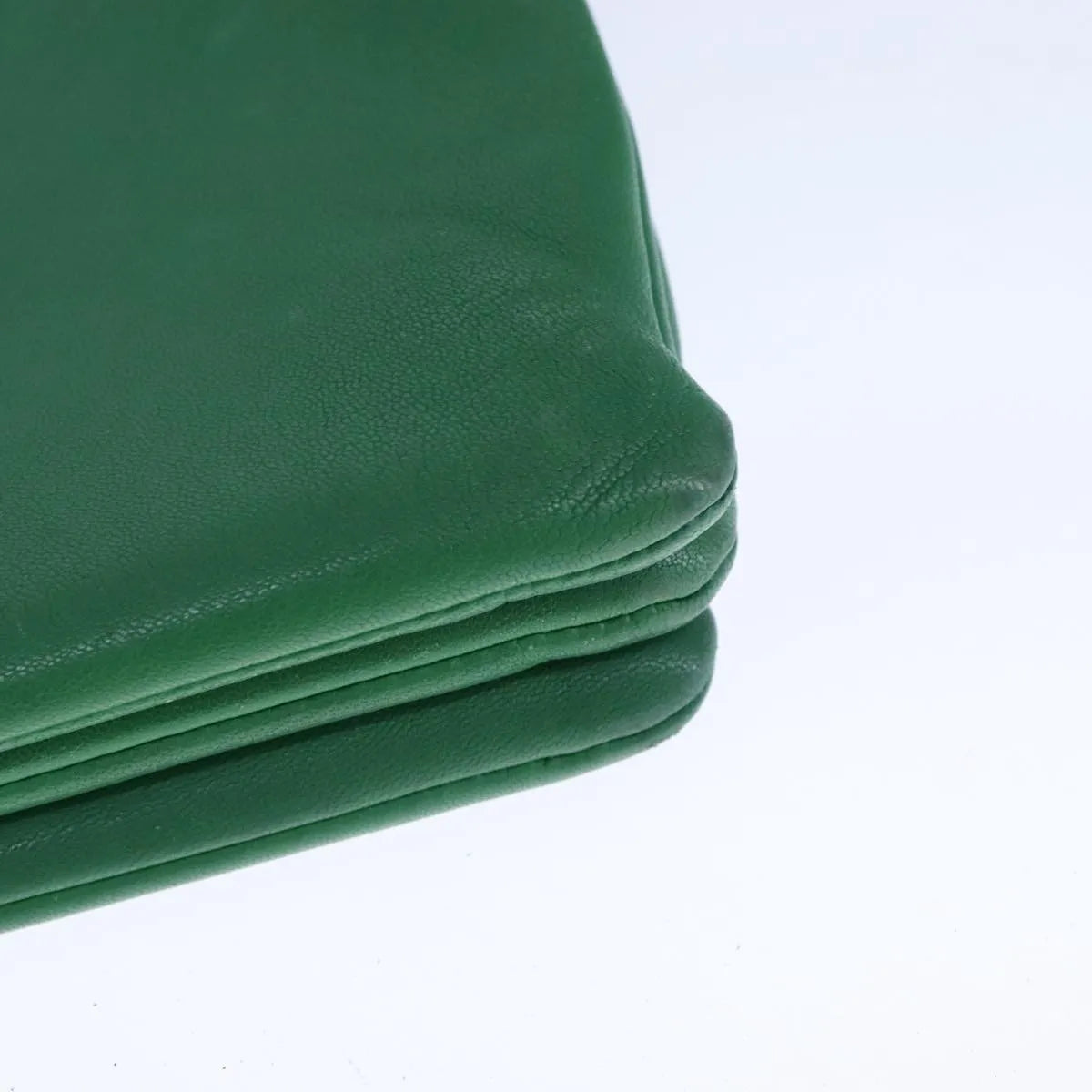 Celine Trio Leather Green Leather Shoulder Bag Bag (Pre-Owned)