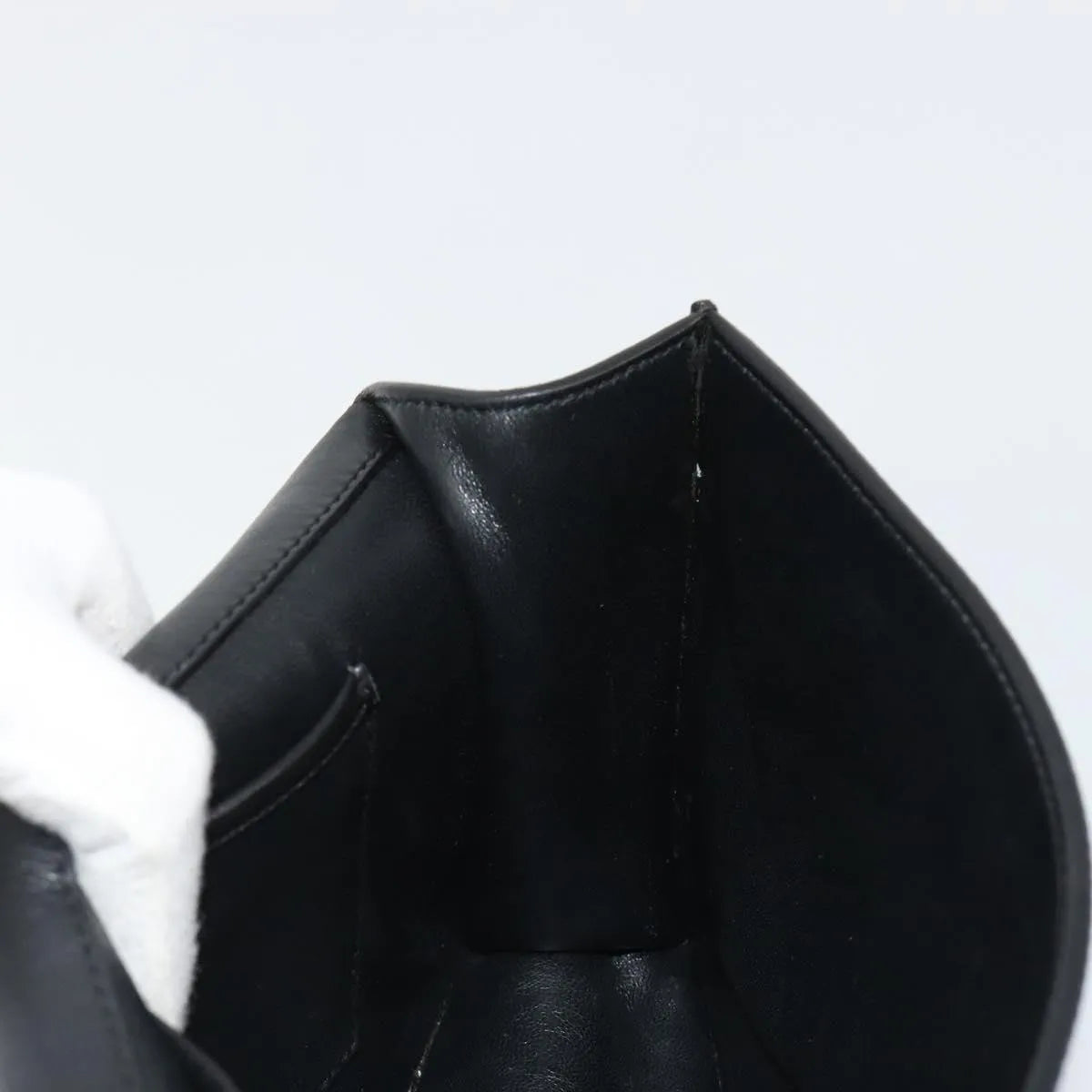 Versace Medusa Flap Chain Leather Black Leather Shoulder Bag Bag (Pre-Owned)