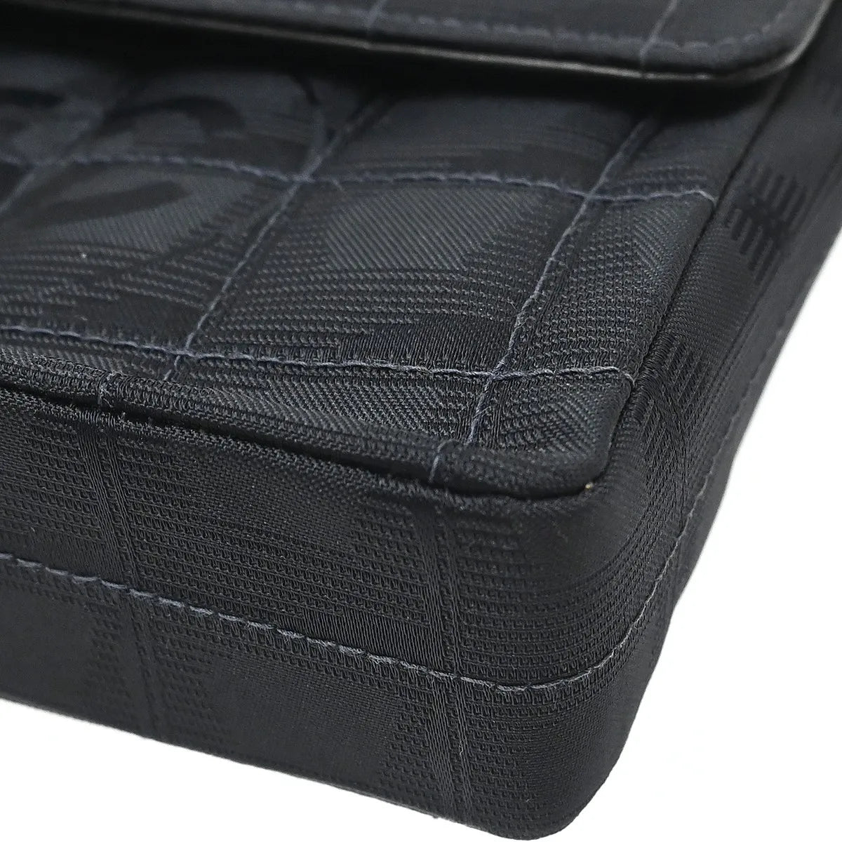 Chanel Travel Line Flap Quilted Nylon Black Nylon Shoulder Bag Bag (Pre-Owned)
