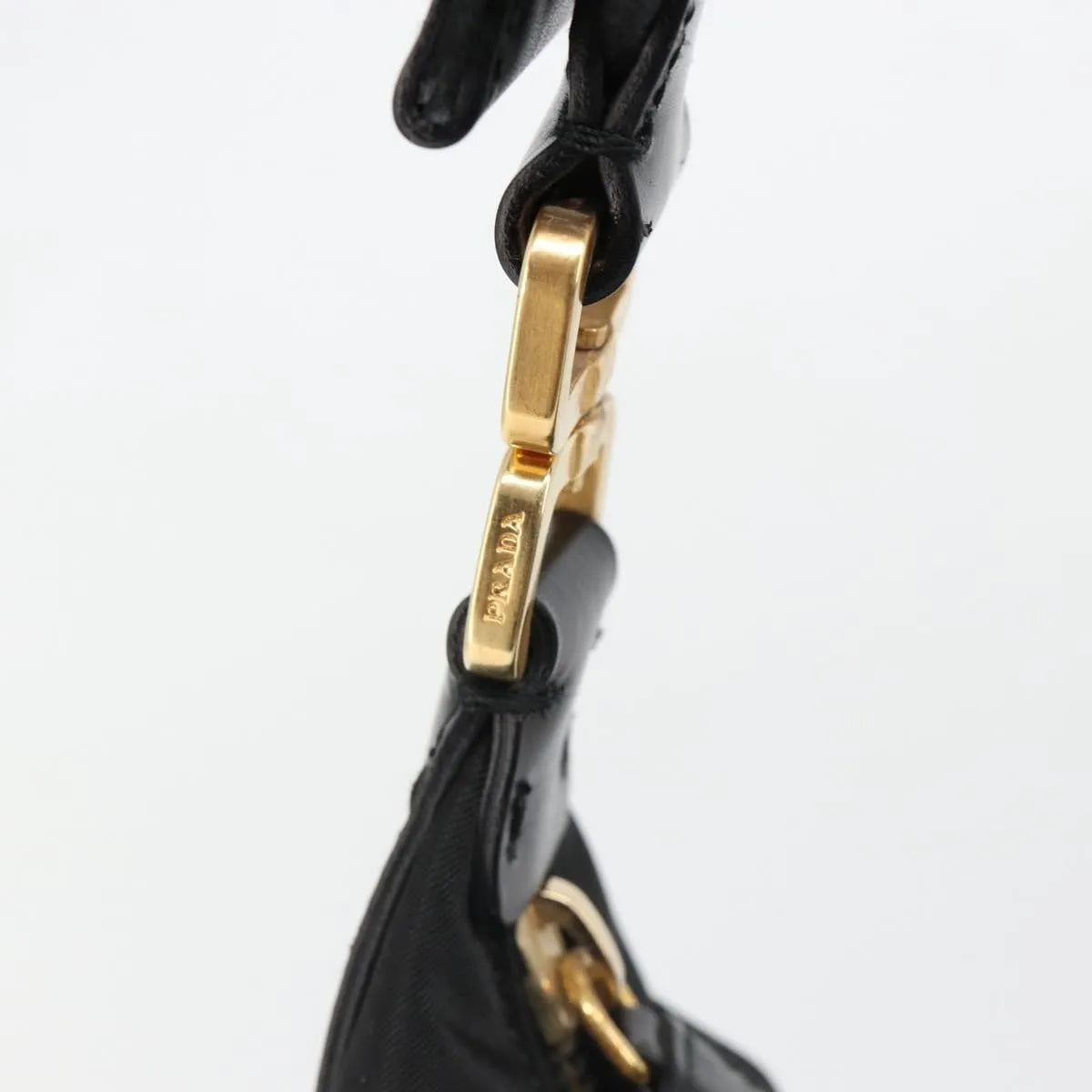 Prada Shoulder Python Black Nylon Shoulder Bag Bag (Pre-Owned)