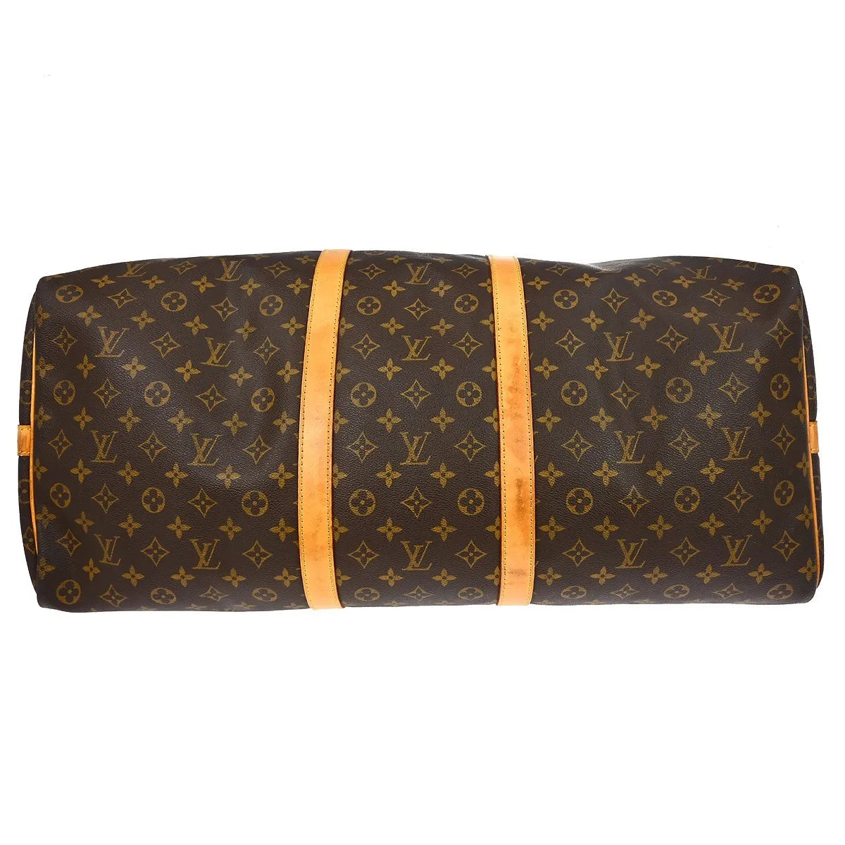 Louis Vuitton Keepall Bandoulière Monogram Brown Canvas Travel Bag Bag (Pre-Owned)