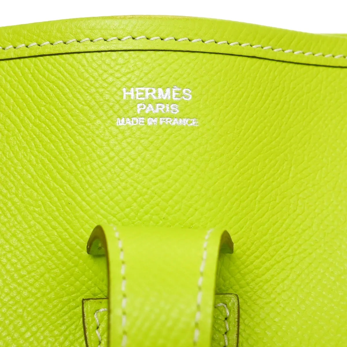 Hermes Evelyne Bag Gen Iii Clemence Green Leather Shoulder Bag Bag (Pre-Owned)