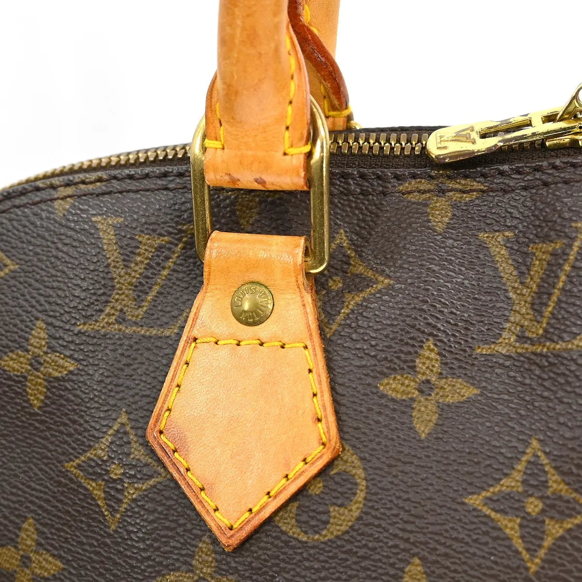 Louis Vuitton Alma Monogram Brown Canvas Handbag (Pre-Owned)
