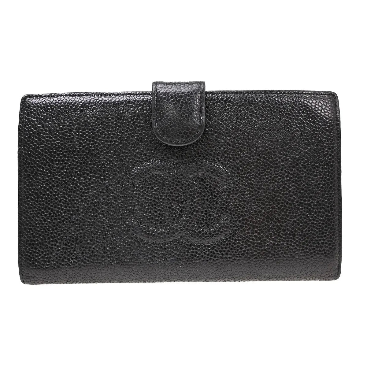 Chanel Timeless Cc French Caviar Black Leather Wallets Accessory (Pre-Owned)