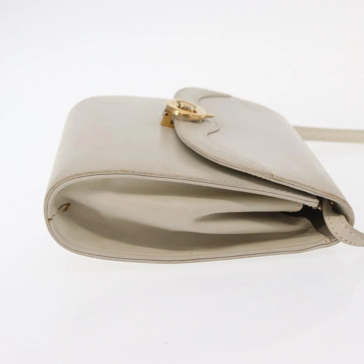 Celine Vintage Leather Ecru Leather Shoulder Bag Bag (Pre-Owned)
