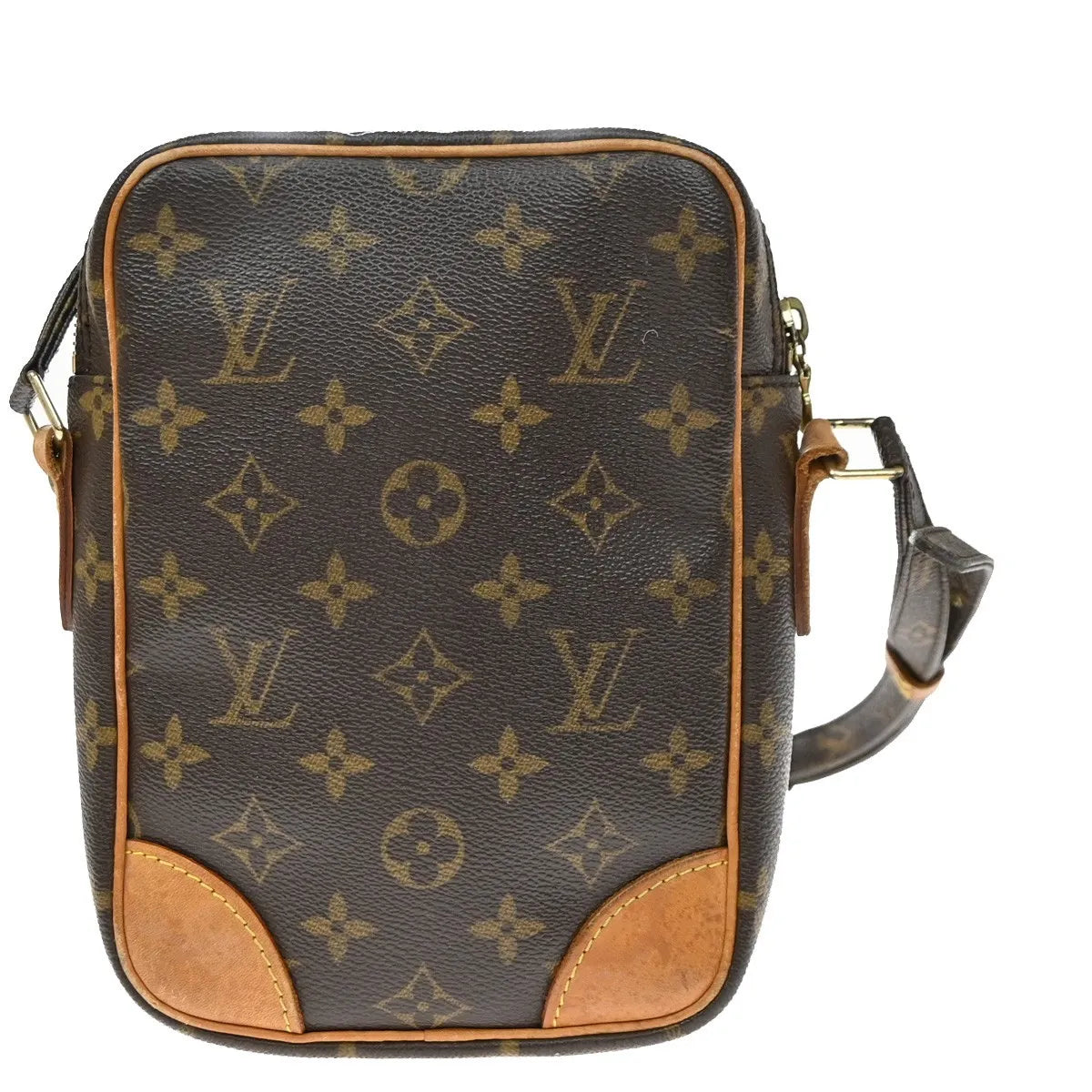 Louis Vuitton Amazone Monogram Canvas Brown Leather Shoulder Bag Bag (Pre-Owned)
