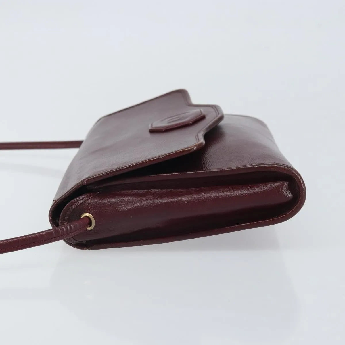 Christian Dior Vintage Leather Burgundy Leather Shoulder Bag Bag (Pre-Owned)