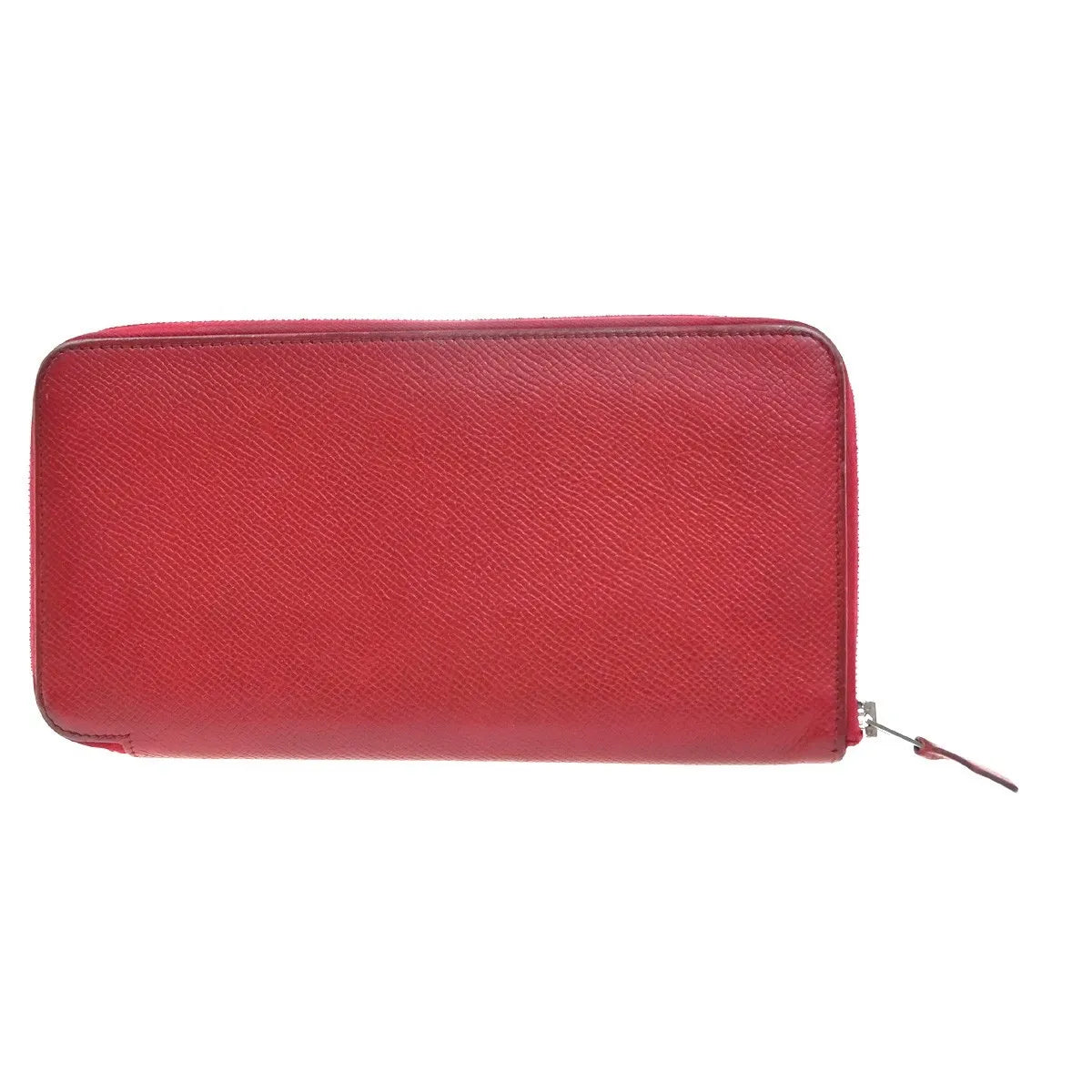 Hermes Azap Zip Around Epsom Red Leather Wallets Accessory (Pre-Owned)