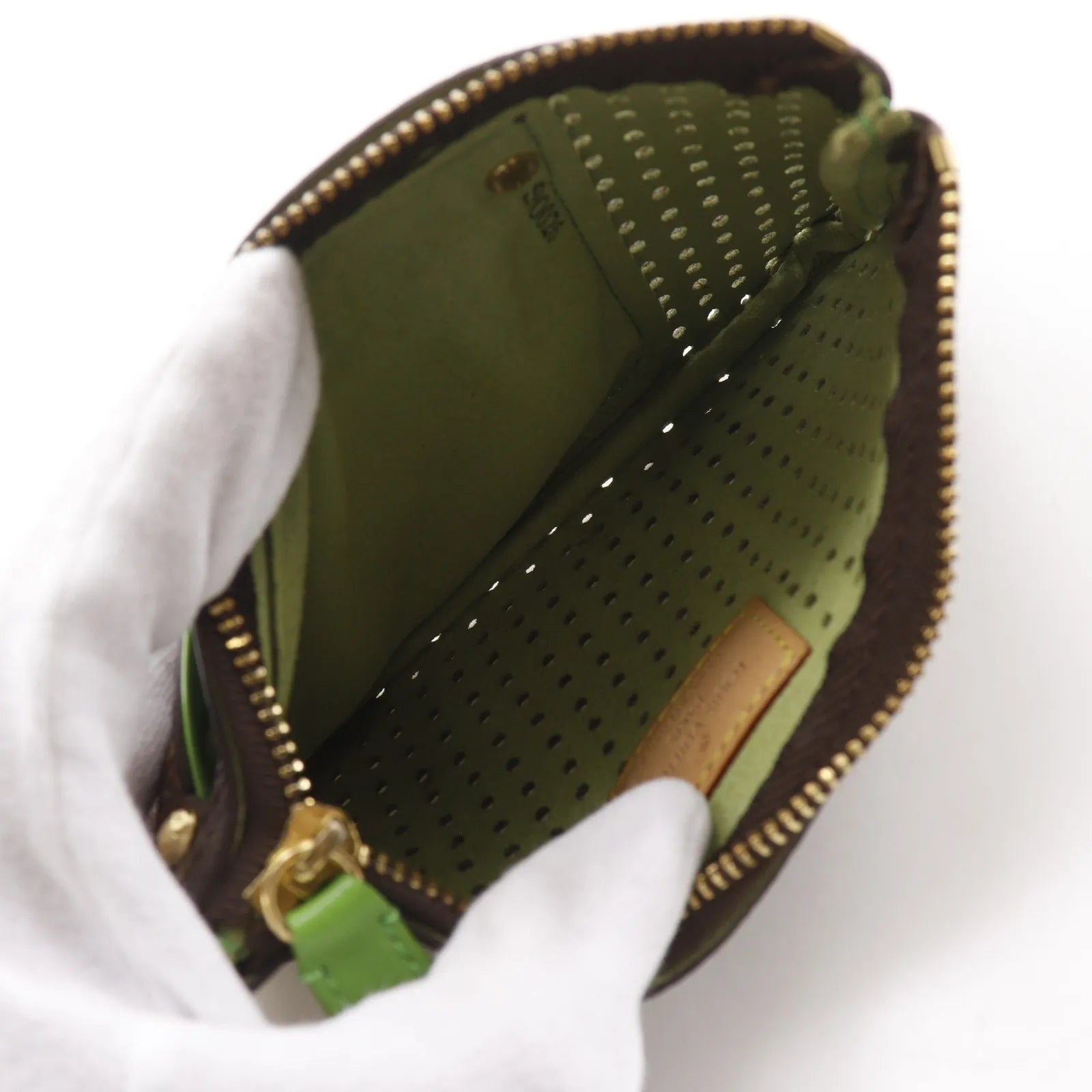 Louis Vuitton Pochette Plate Perforated Monogram Canvas Brown Canvas Clutche & Pouche Bag (Pre-Owned)