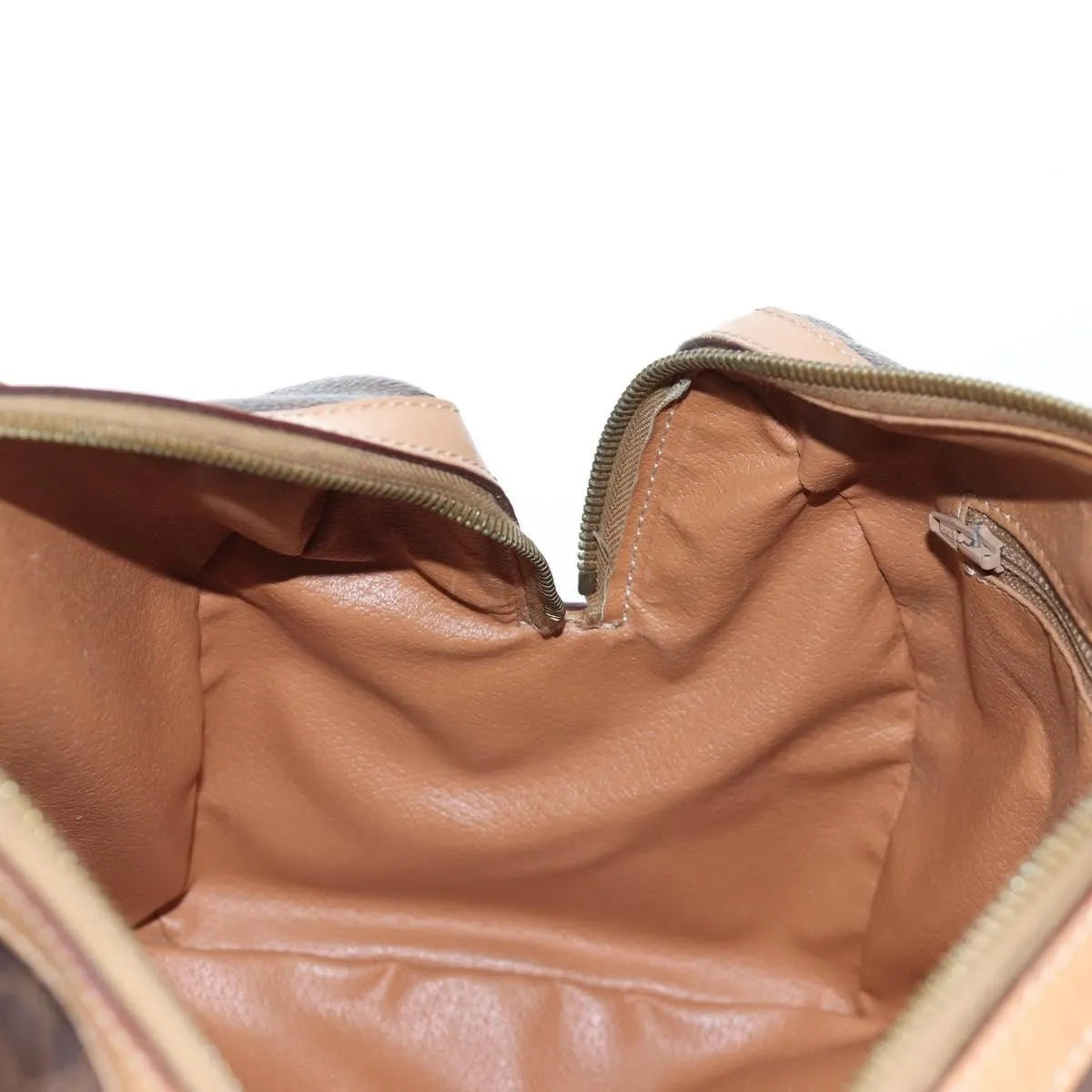 Celine Vintage Macadam Boston Canvas And Leather Brown Pvc Handbag (Pre-Owned)