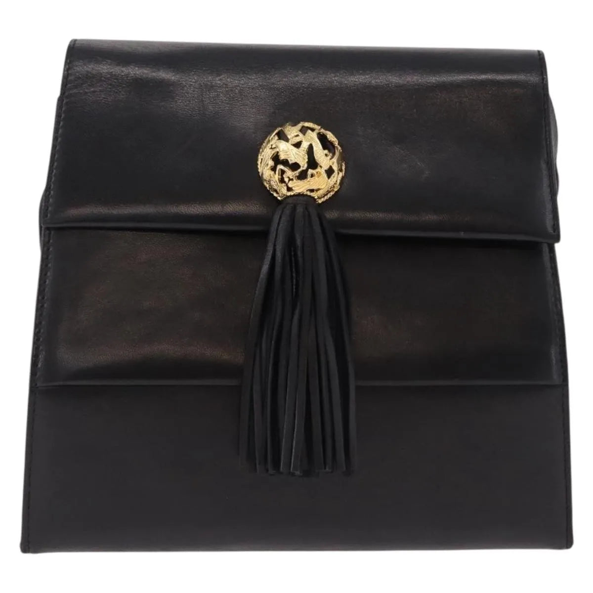 Salvatore Ferragamo Vintage Leather Black Leather Shoulder Bag Bag (Pre-Owned)