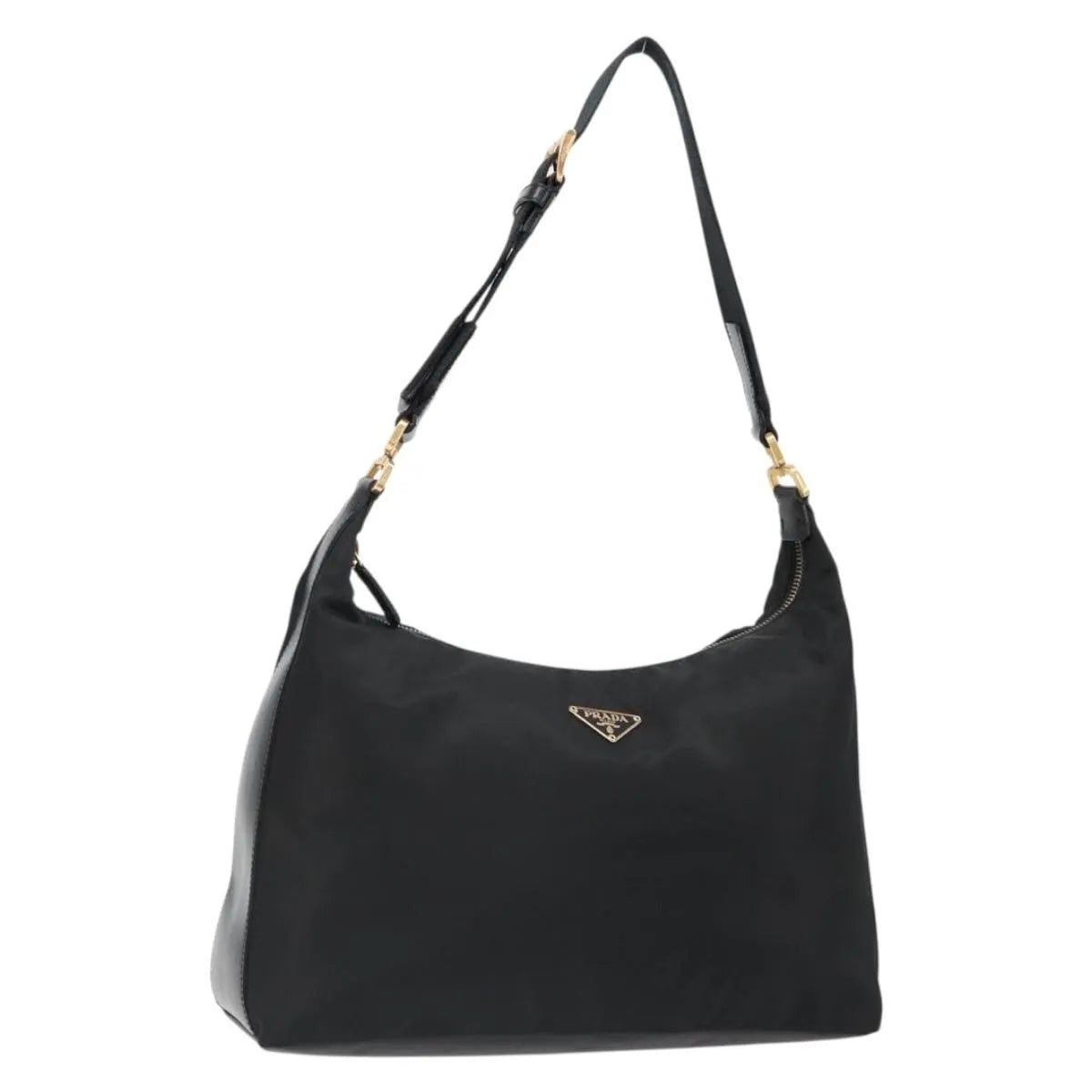 Prada Shoulder Python Black Nylon Shoulder Bag Bag (Pre-Owned)
