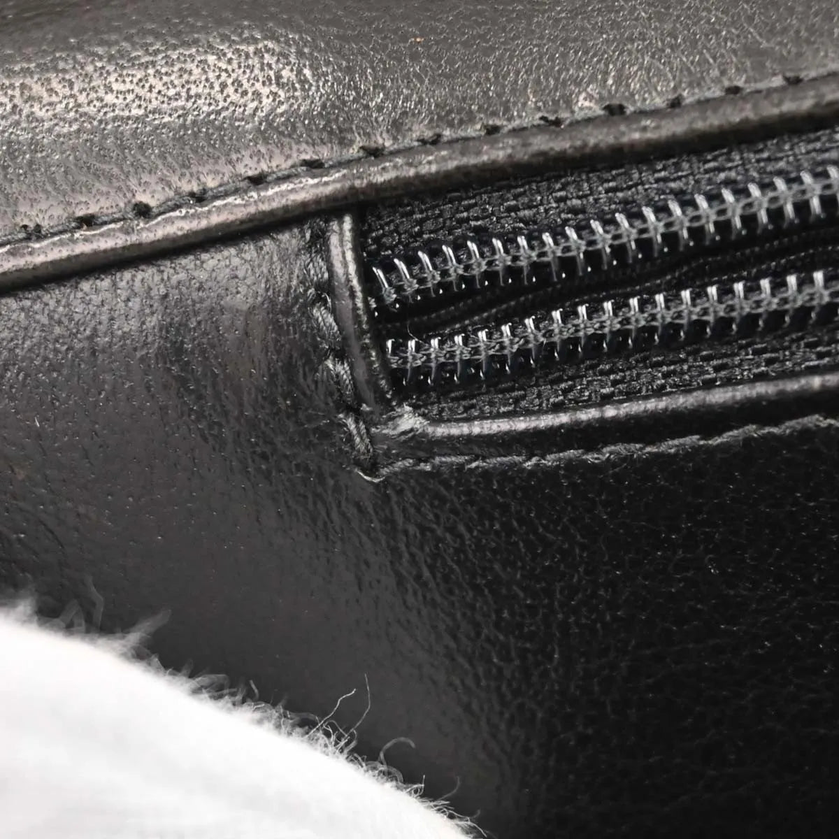 Chanel Vintage Cc Briefcase Quilted Lambskin Black Leather Briefcase Bag (Pre-Owned)