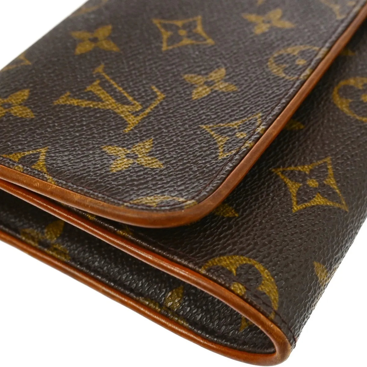 Louis Vuitton Twin Monogram Brown Canvas Clutche & Pouche Bag (Pre-Owned)