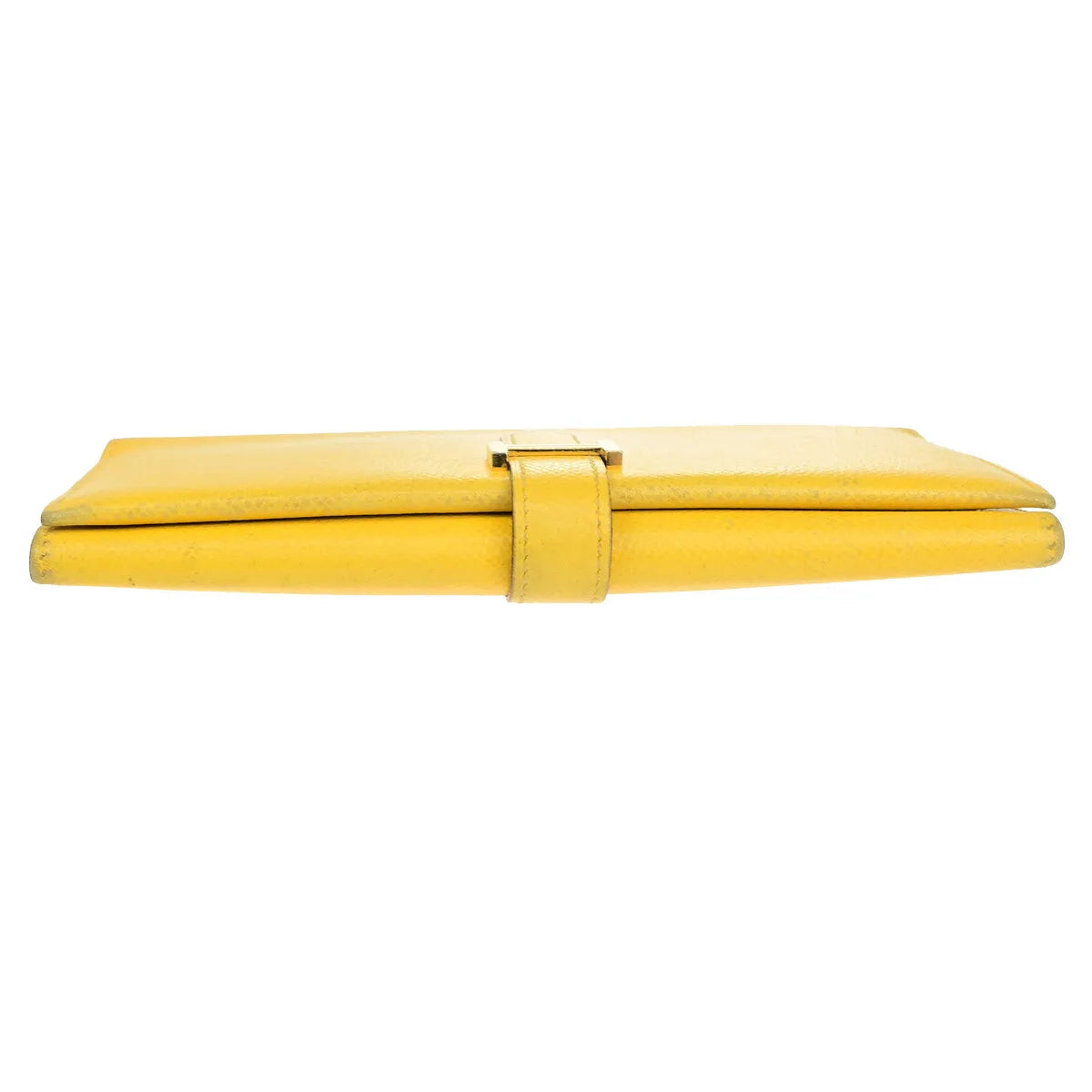 Hermes Bearn Trifold Epsom Yellow Leather Wallets Accessory (Pre-Owned)