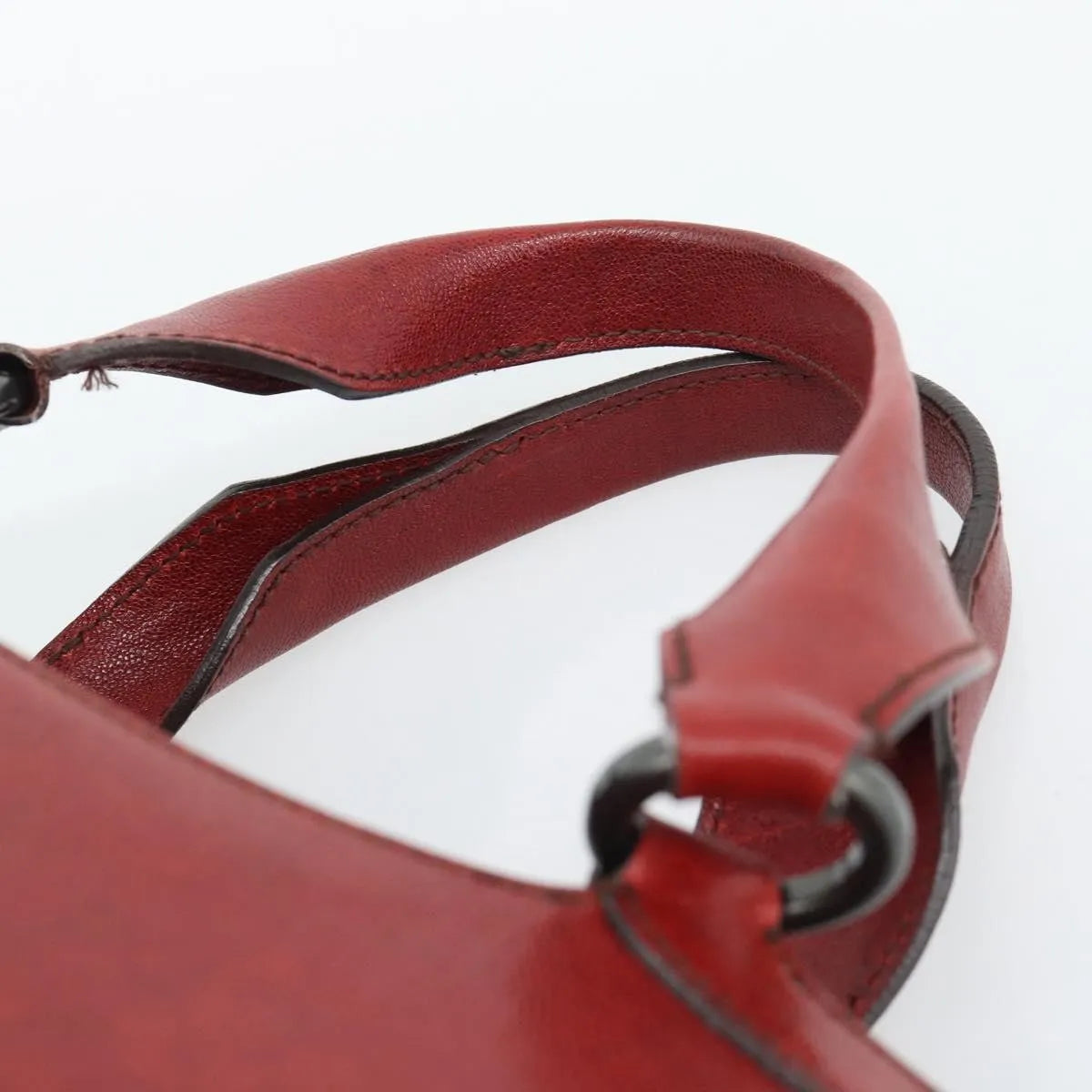 Cartier Marcello Leather Red Leather Handbag (Pre-Owned)