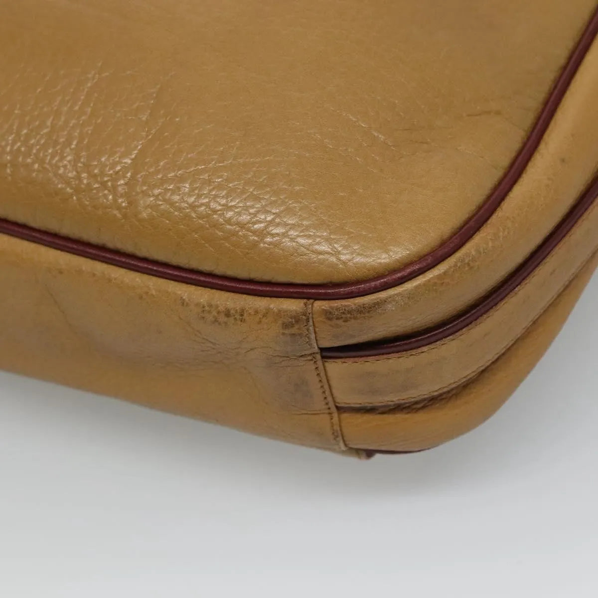 Cartier Tasseled Must De Cartier Leather Beige Leather Shoulder Bag Bag (Pre-Owned)