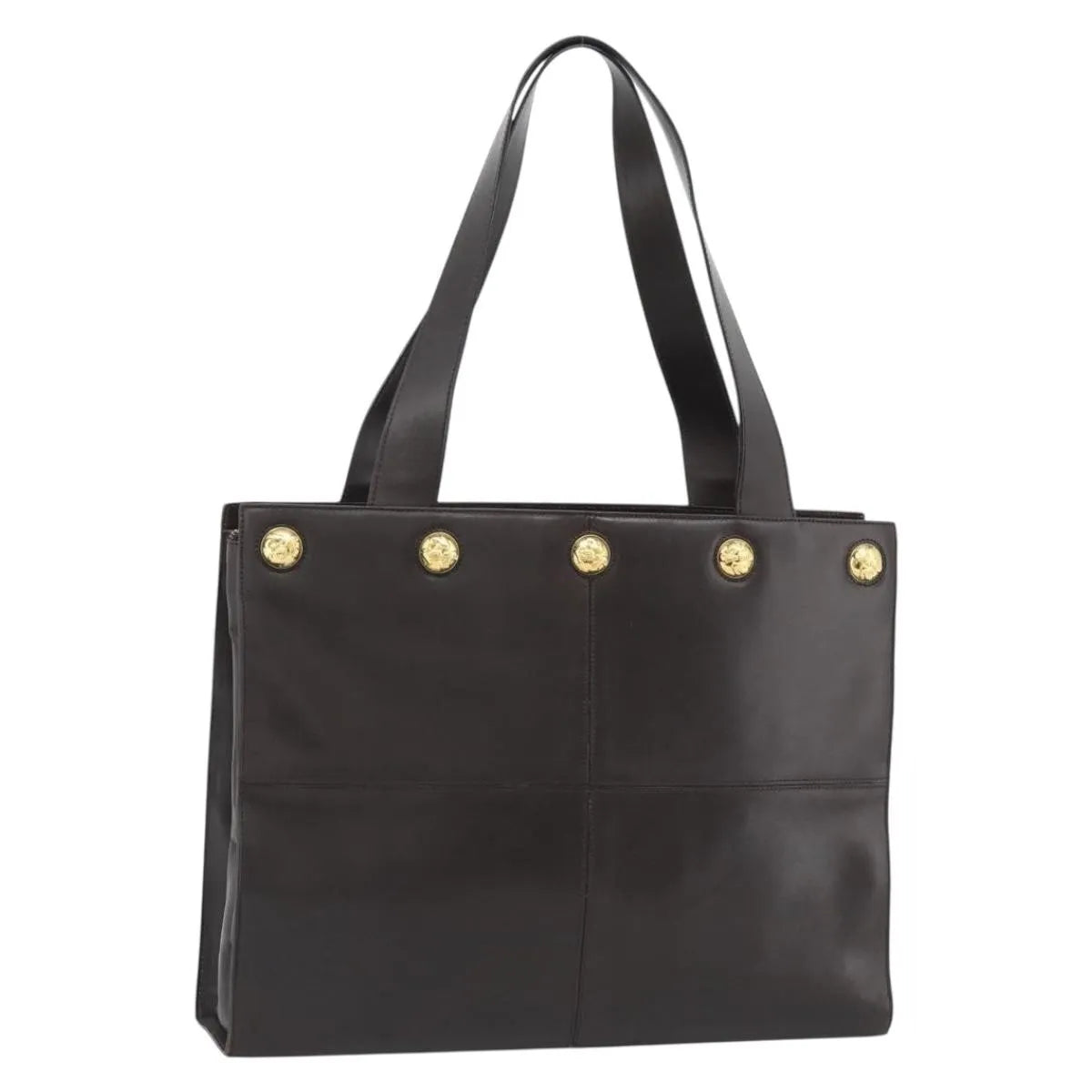 Salvatore Ferragamo Vintage Leather Brown Leather Tote Bag Bag (Pre-Owned)