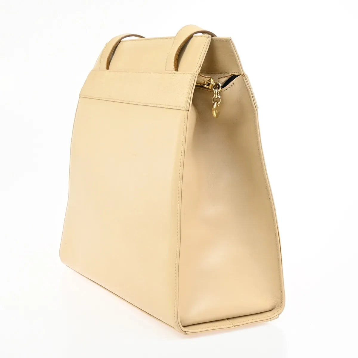 Salvatore Ferragamo Vala Leather Beige Leather Shoulder Bag Bag (Pre-Owned)