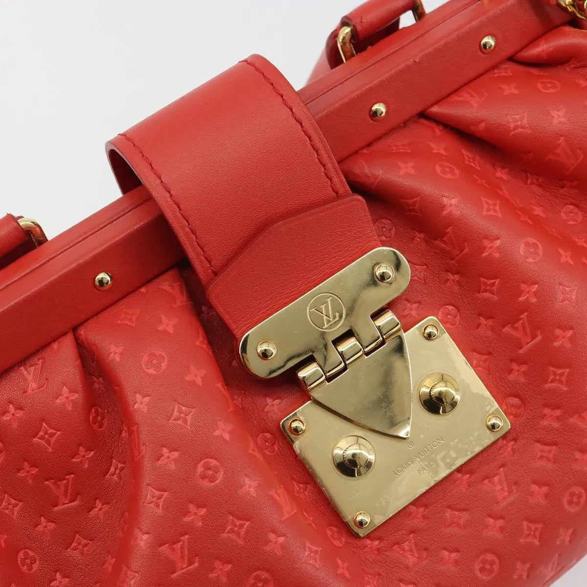 Louis Vuitton Monogram Top Handle Frame Clutch Monogram Canvas Red Canvas Clutche & Pouche Bag (Pre-Owned)