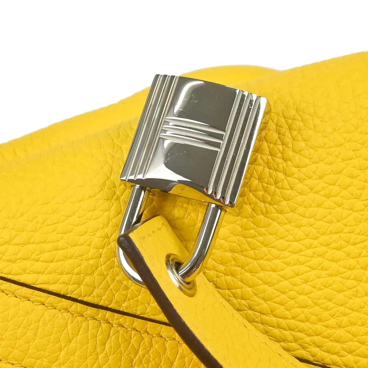 Hermes Picotin Lock Clemence Yellow Leather Handbag (Pre-Owned)