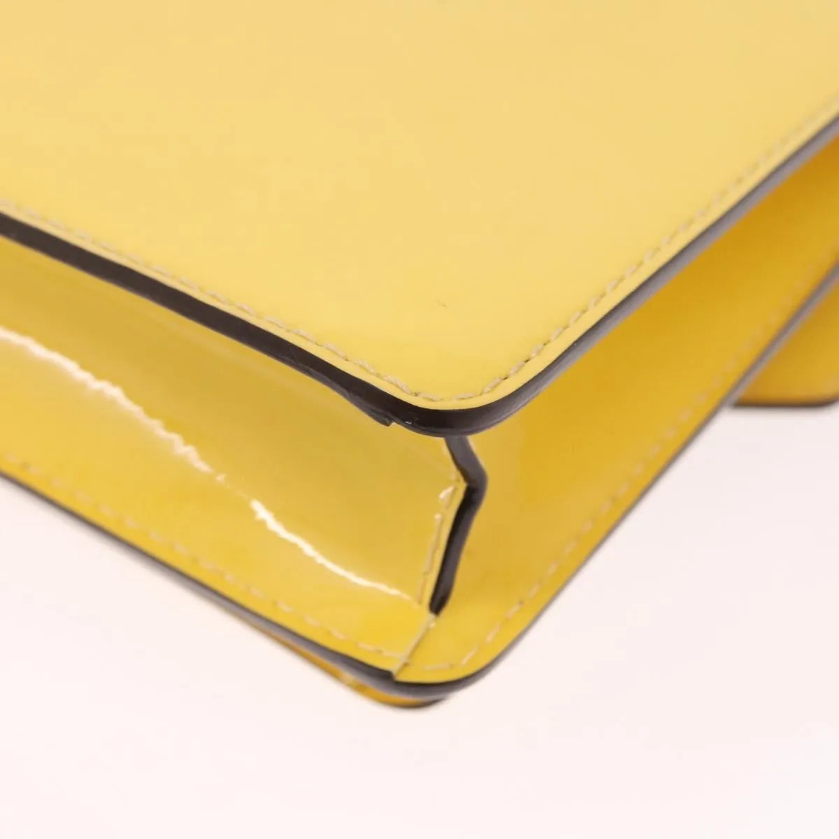 Louis Vuitton Monceau Vernis Yellow Patent_Leather Handbag (Pre-Owned)