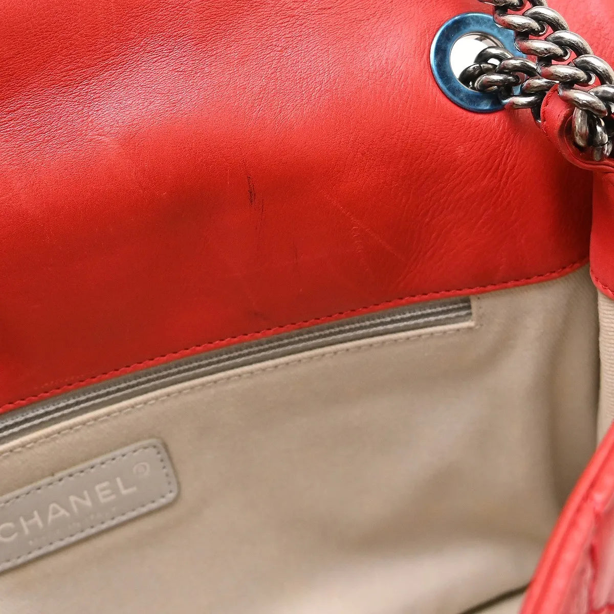 Chanel Crave Reissue Flap Quilted Calfskin Red Calfskin Shoulder Bag Bag (Pre-Owned)