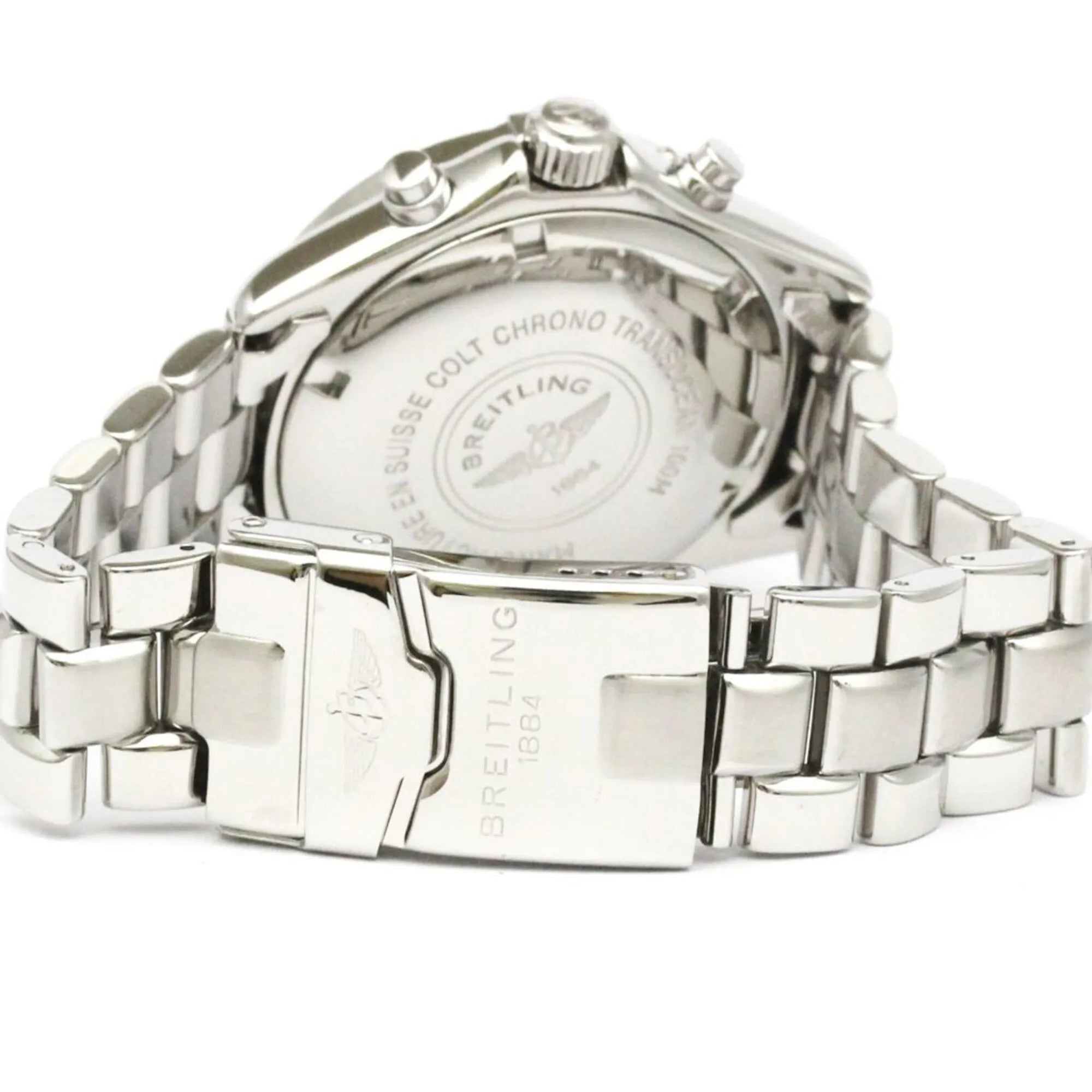 Breitling Transocean Chronograph Stainless Steel Watch (Pre-Owned)