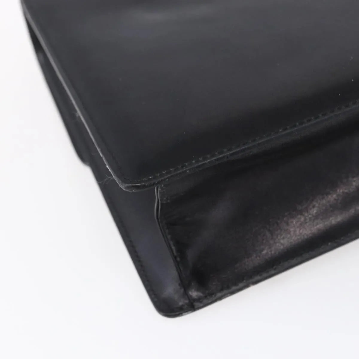 Burberry Nova Check Shoulder Bag Leather Black Leather Shoulder Bag Bag (Pre-Owned)
