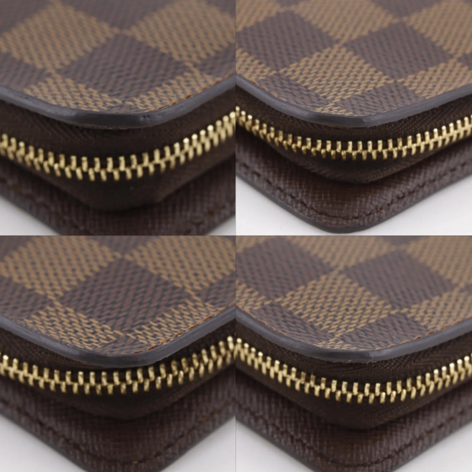 Louis Vuitton Zippy Organizer Damier Ebene Brown Canvas Wallets Accessory (Pre-Owned)