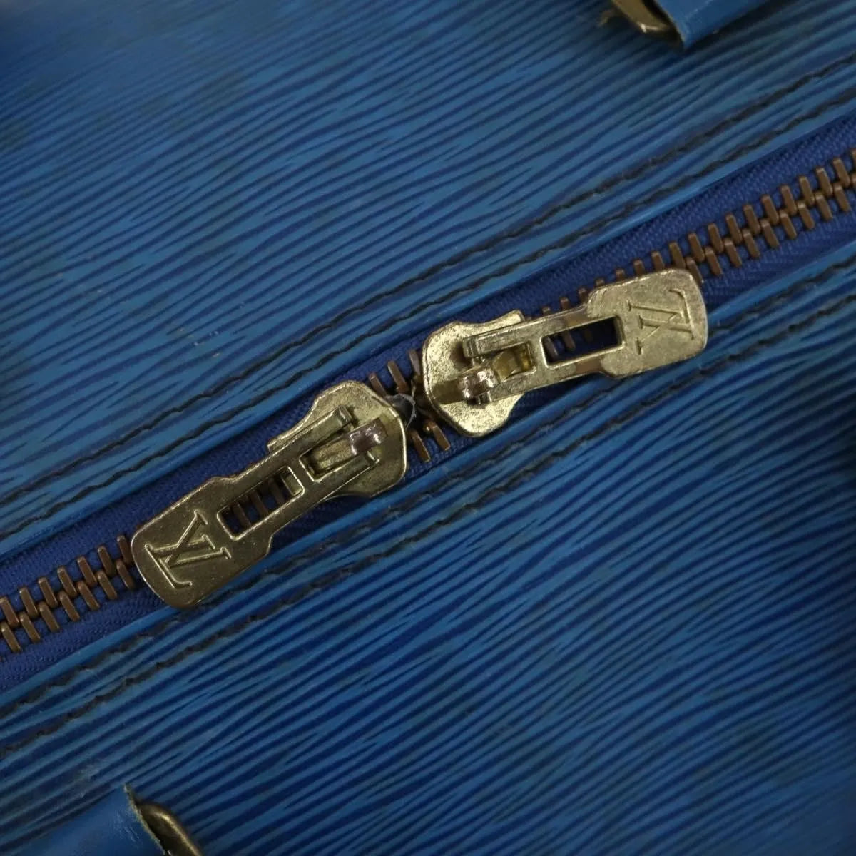 Louis Vuitton Keepall Epi Leather Blue Leather Travel Bag Bag (Pre-Owned)