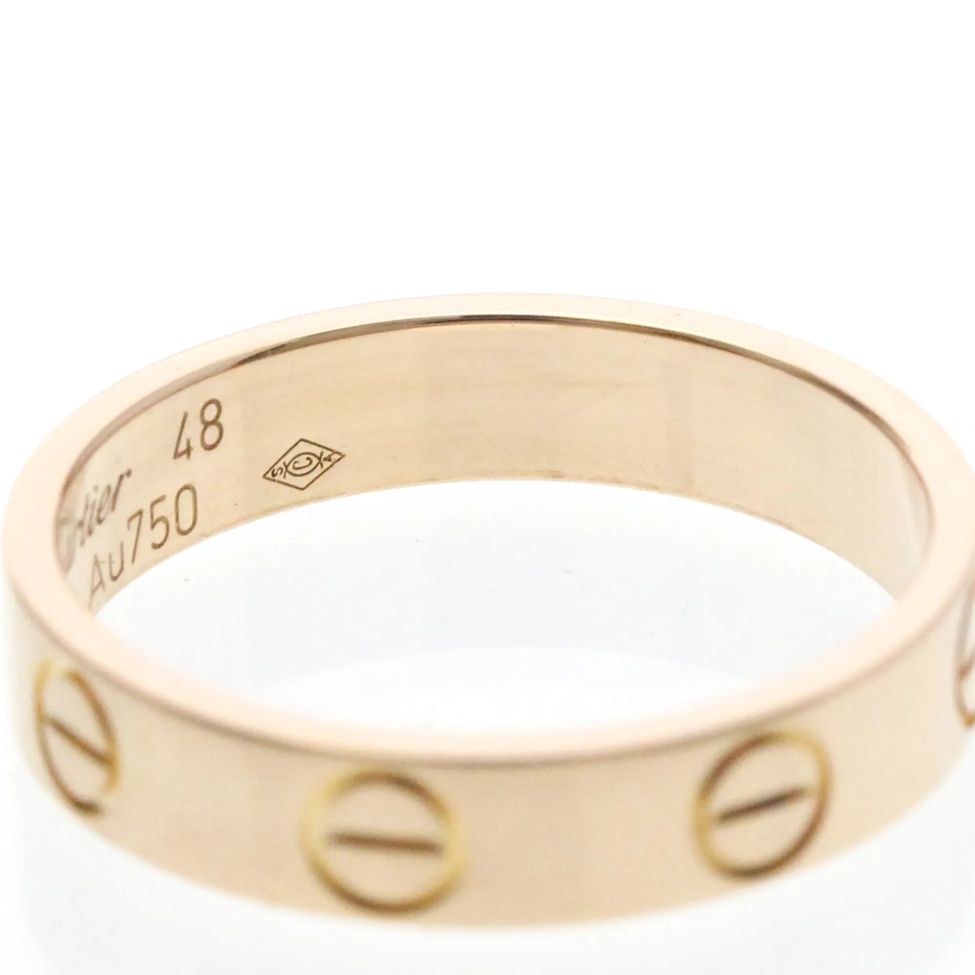 Cartier Love Wedding Band 18K Rose Gold Gold Pink_Gold Ring Jewelry (Pre-Owned)