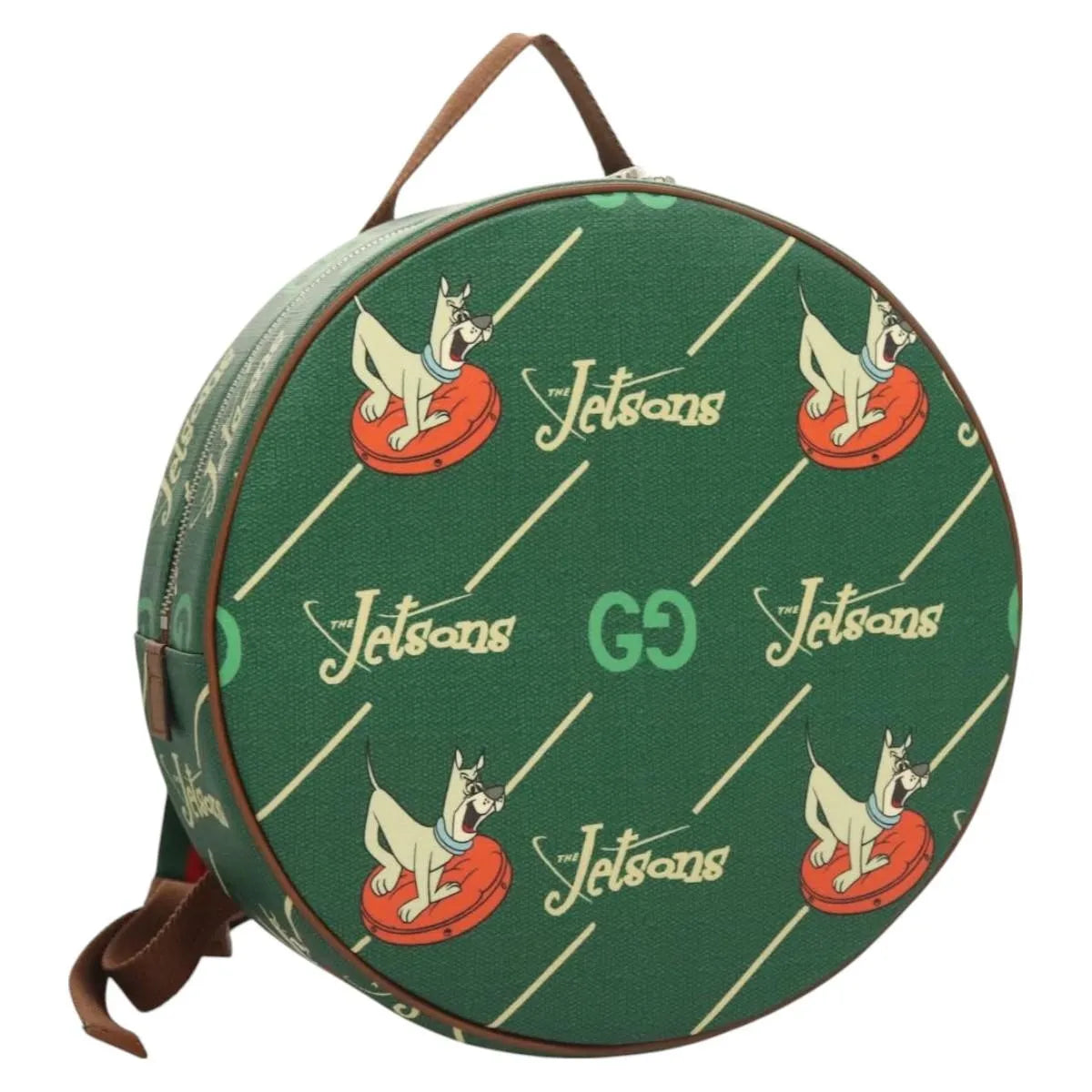 Gucci The Jetsons Web Sherry Line Roun Jetsons Web Sherry Line Pvc Green Pvc Backpack Bag (Pre-Owned)