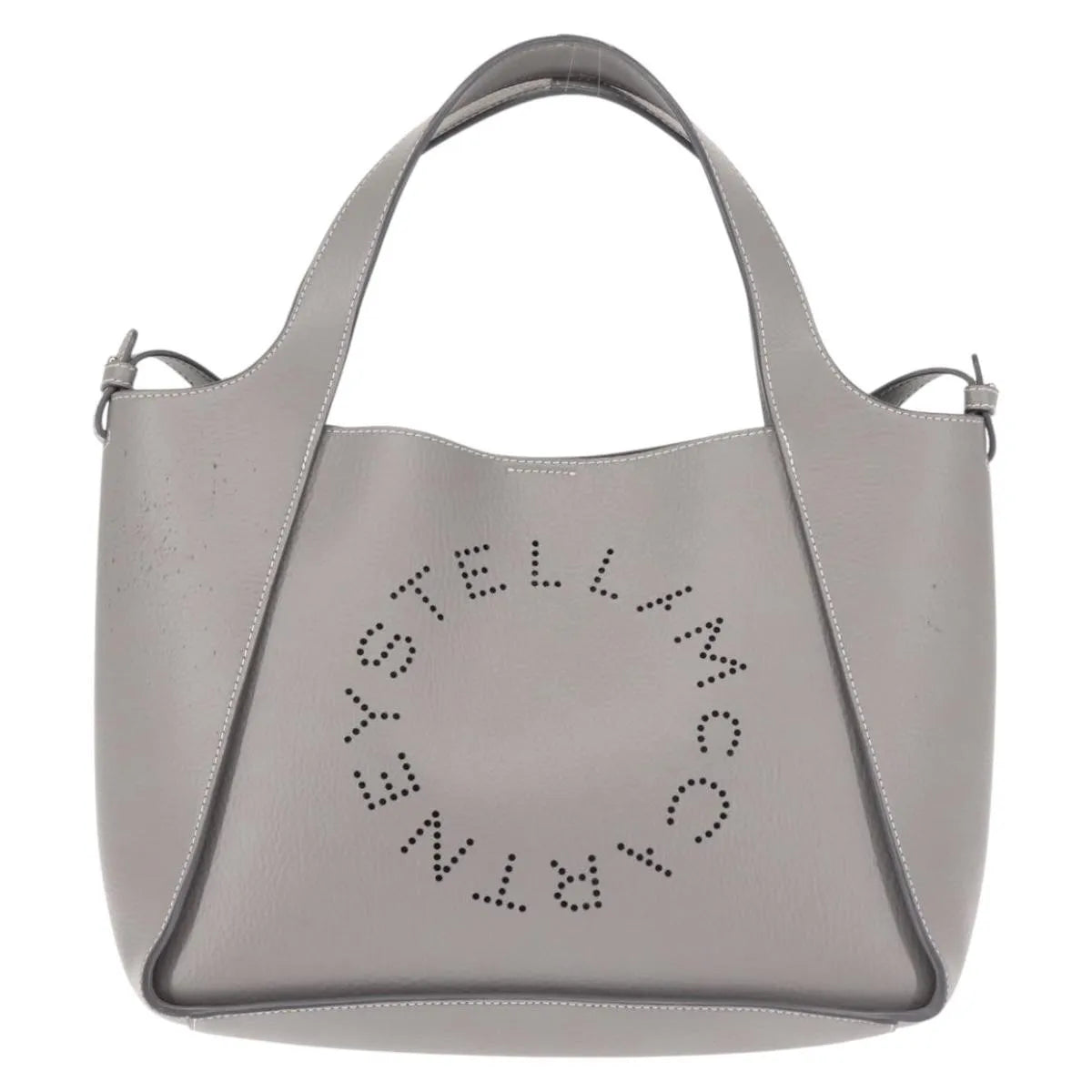 Stella Mccartney Alter Tote Leather Gray Leather Tote Bag Bag (Pre-Owned)