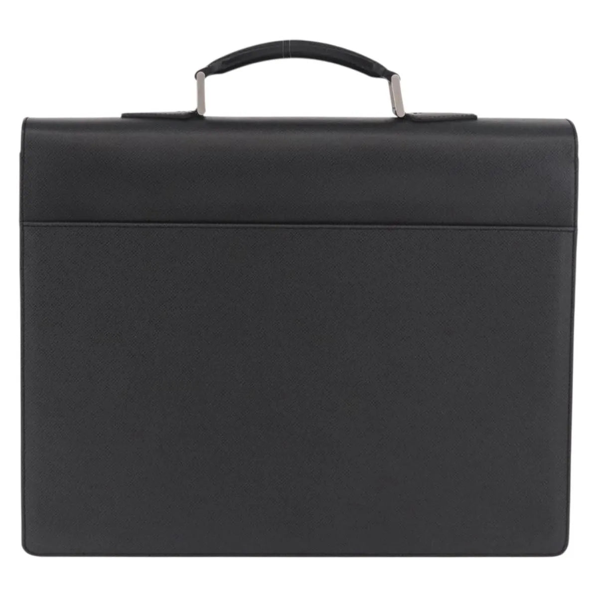 Louis Vuitton Serviette Moskova Taiga Leather Black Leather Briefcase Bag (Pre-Owned)