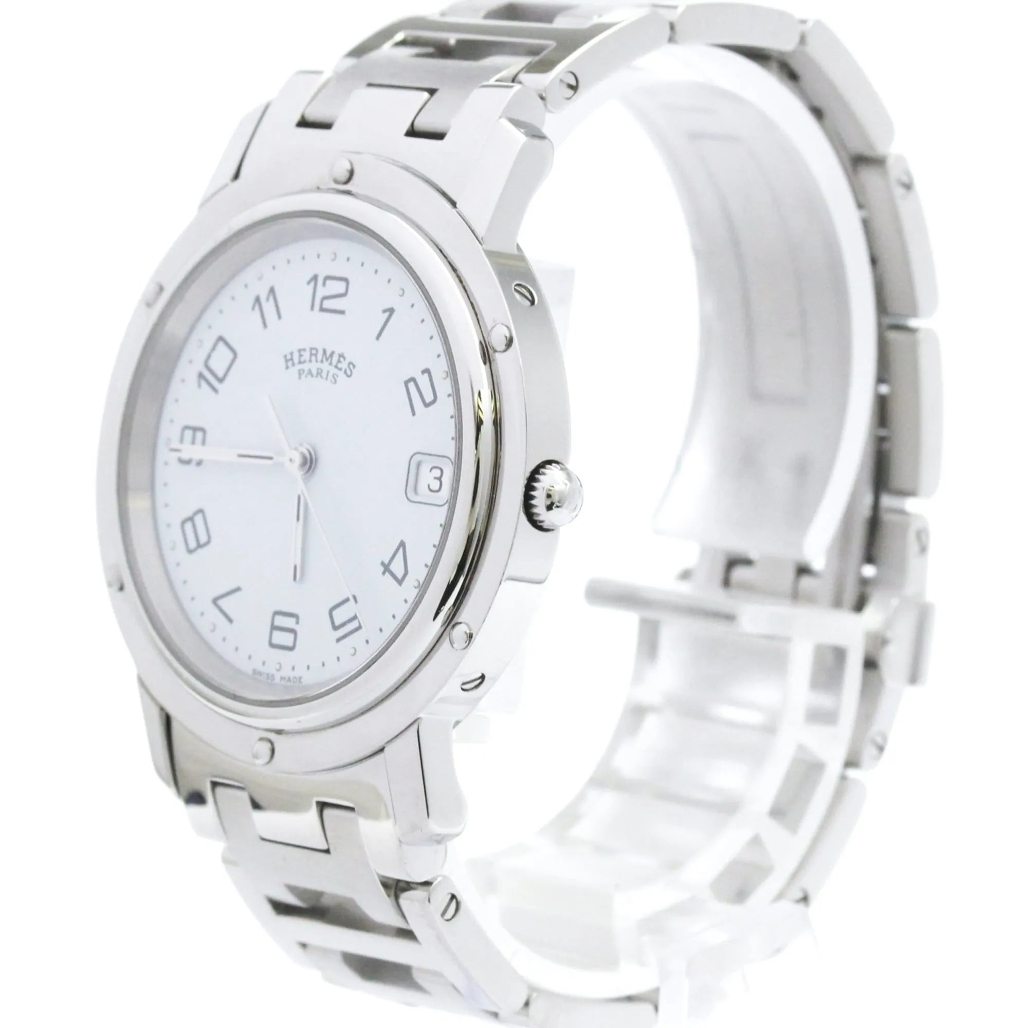 Hermes Clipper Quartz Stainless Steel Watch (Pre-Owned)