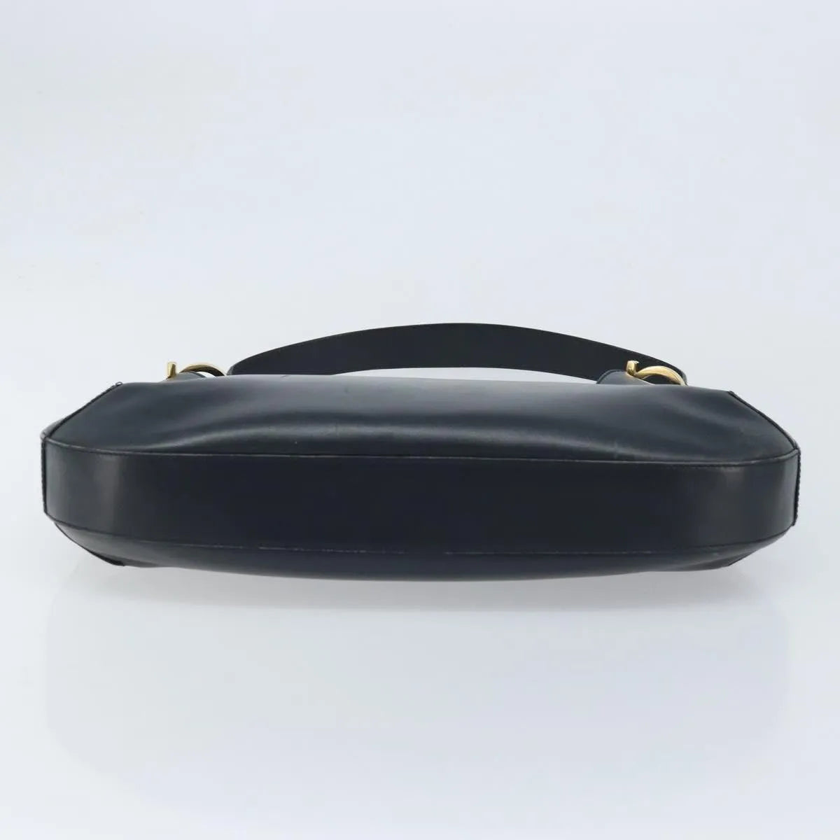 Salvatore Ferragamo Gancini Leather Navy Leather Handbag (Pre-Owned)