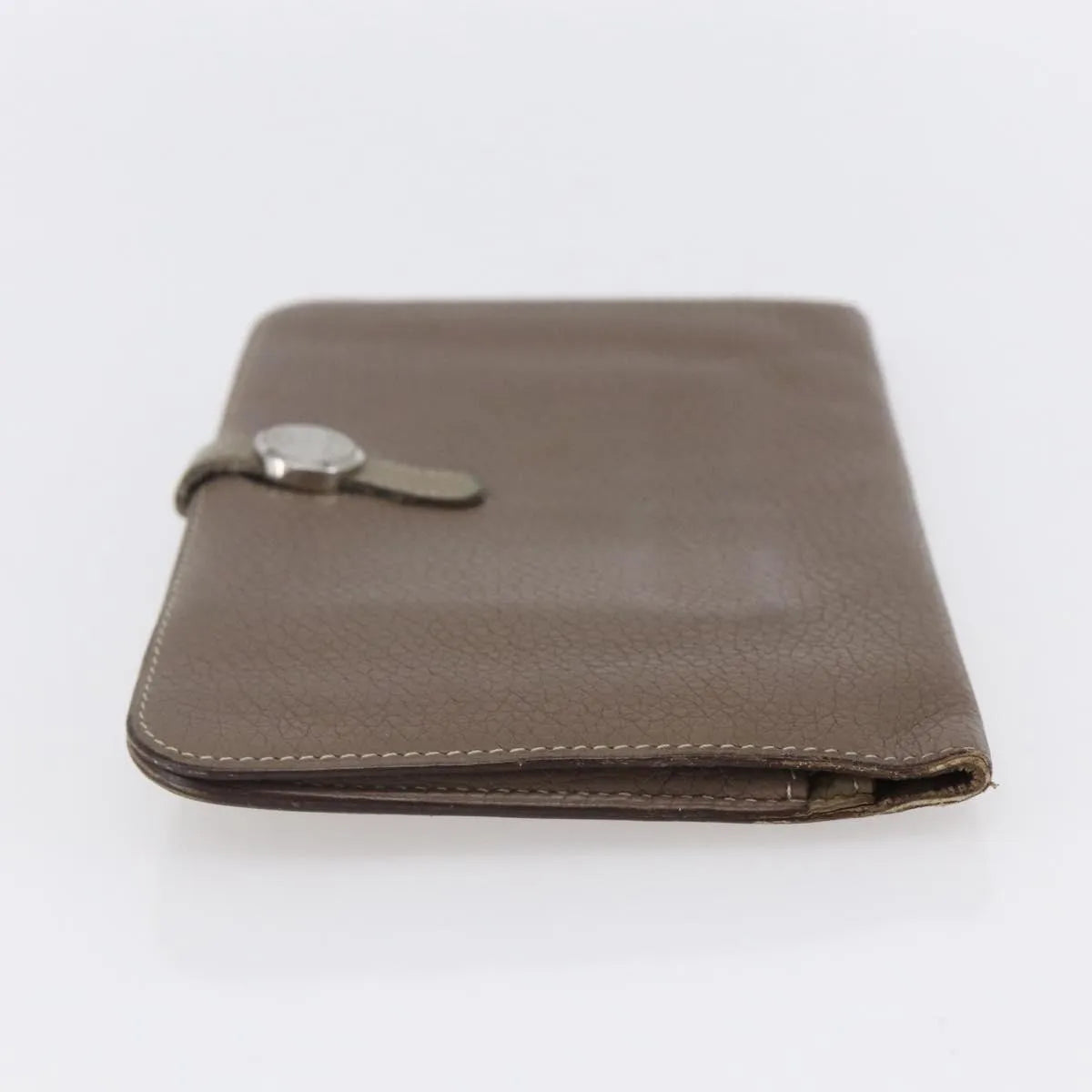 Hermes Dogon Duo Combined Wallet Leather Gray Leather Wallets Accessory (Pre-Owned)