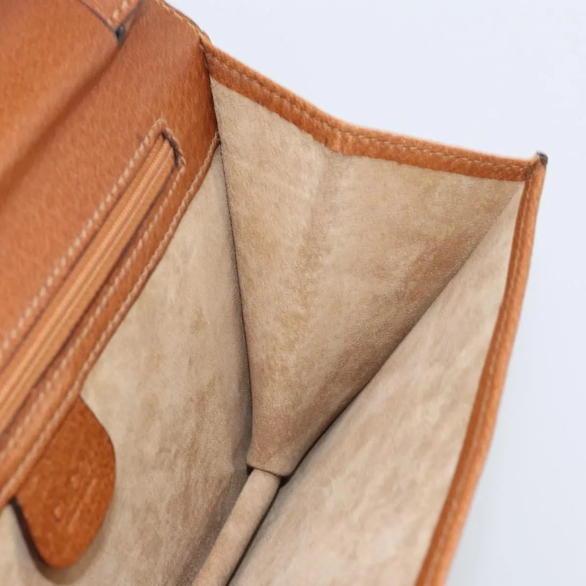 Gucci Vintage Clutch Leather Brown Leather Clutche & Pouche Bag (Pre-Owned)