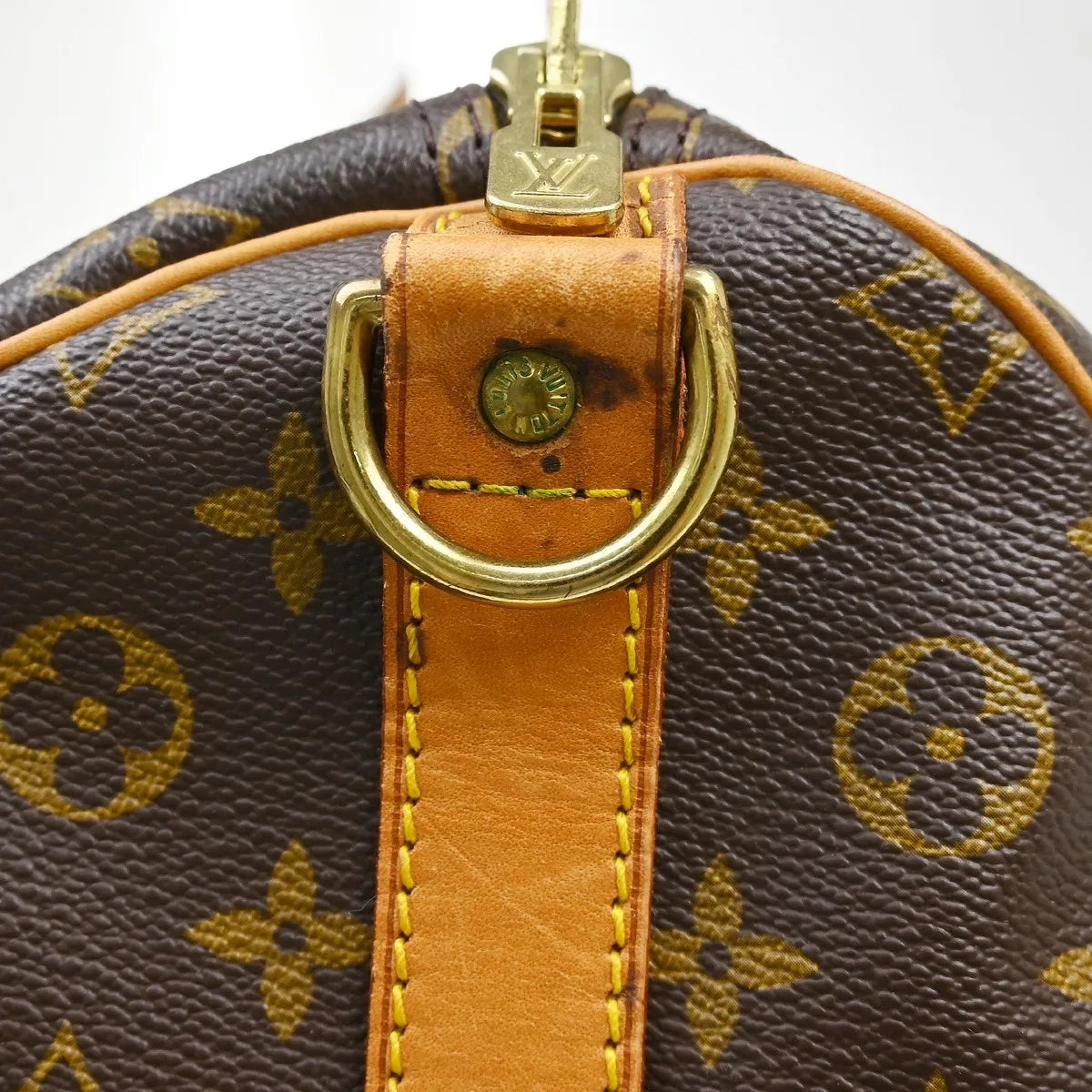Louis Vuitton Keepall Bandouliere Monogram Canvas Brown Canvas Travel Bag Bag (Pre-Owned)