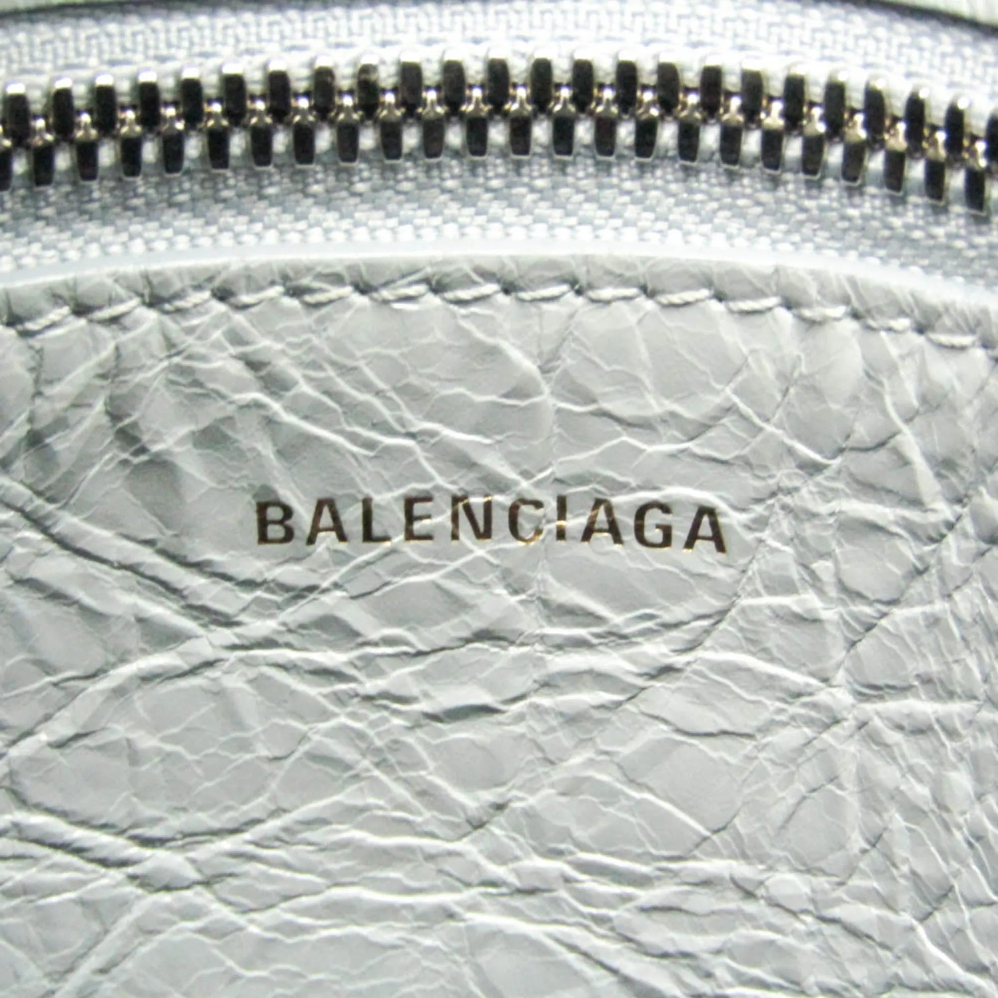 Balenciaga Vintage Tote Leather Gray Leather Tote Bag Bag (Pre-Owned)