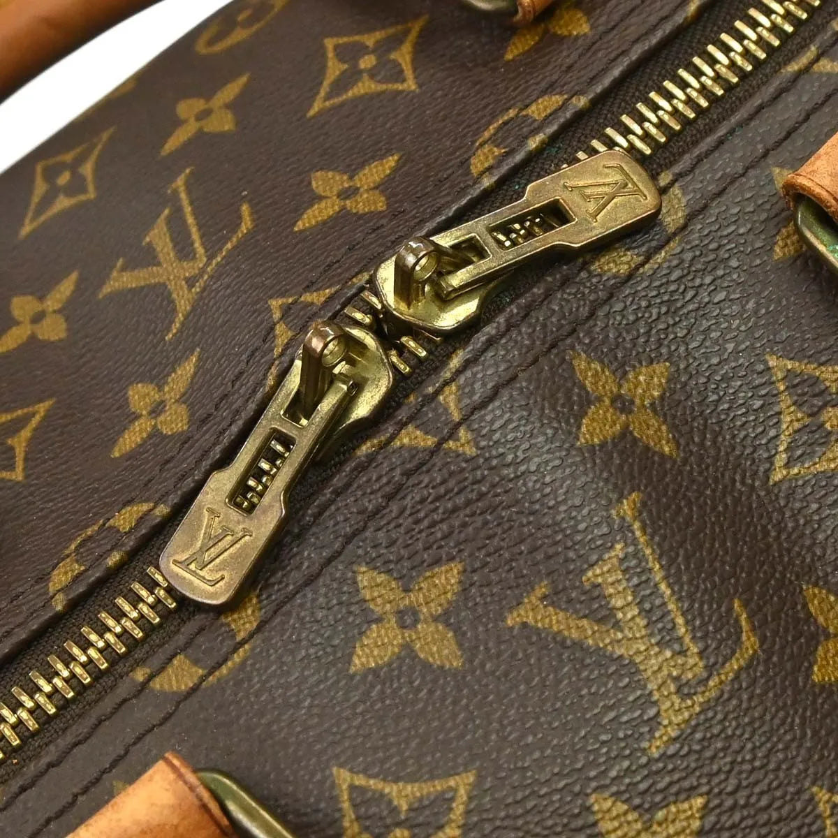 Louis Vuitton Keepall Bandouliere Bag Monogram Canvas Brown Canvas Travel Bag Bag (Pre-Owned)