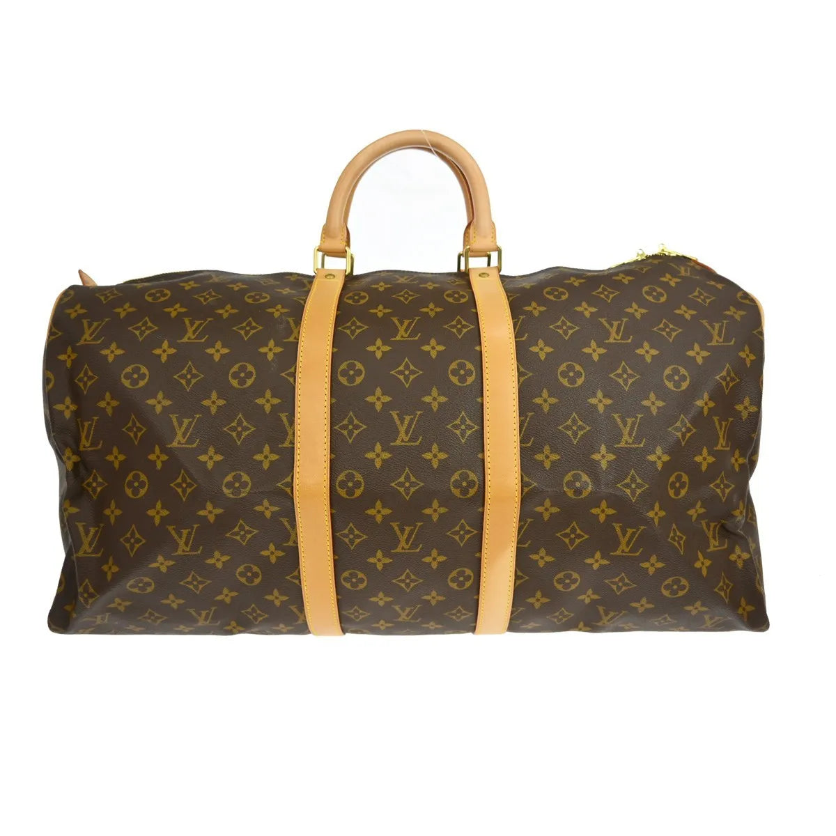 Louis Vuitton Keepall Bag Monogram Canvas Brown Canvas Travel Bag Bag (Pre-Owned)