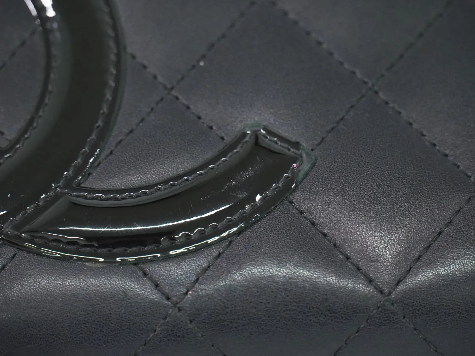 Chanel Cambon Zip Around Quilted Lambskin Black Leather Wallets Accessory (Pre-Owned)
