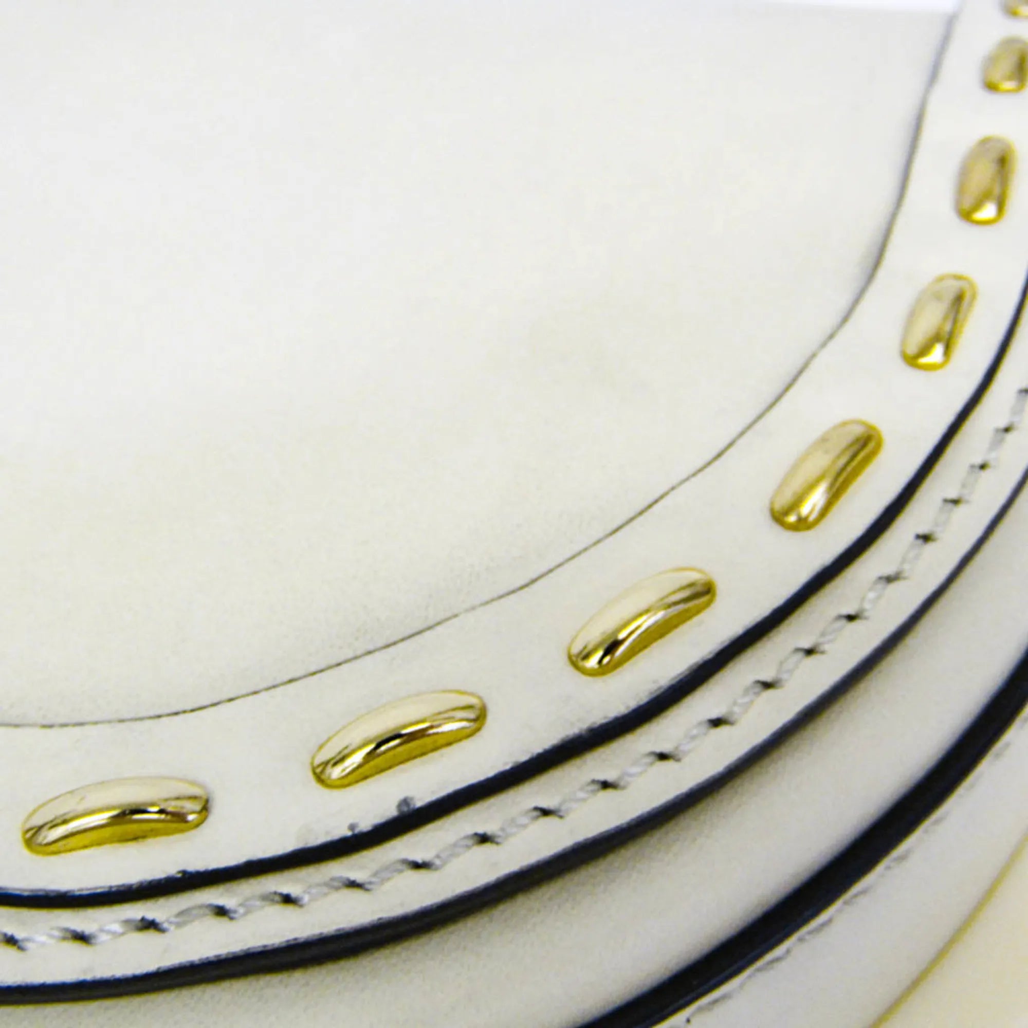 Fendi Moonlight Flap Leather With Plexiglass Detail White Leather Shoulder Bag Bag (Pre-Owned)